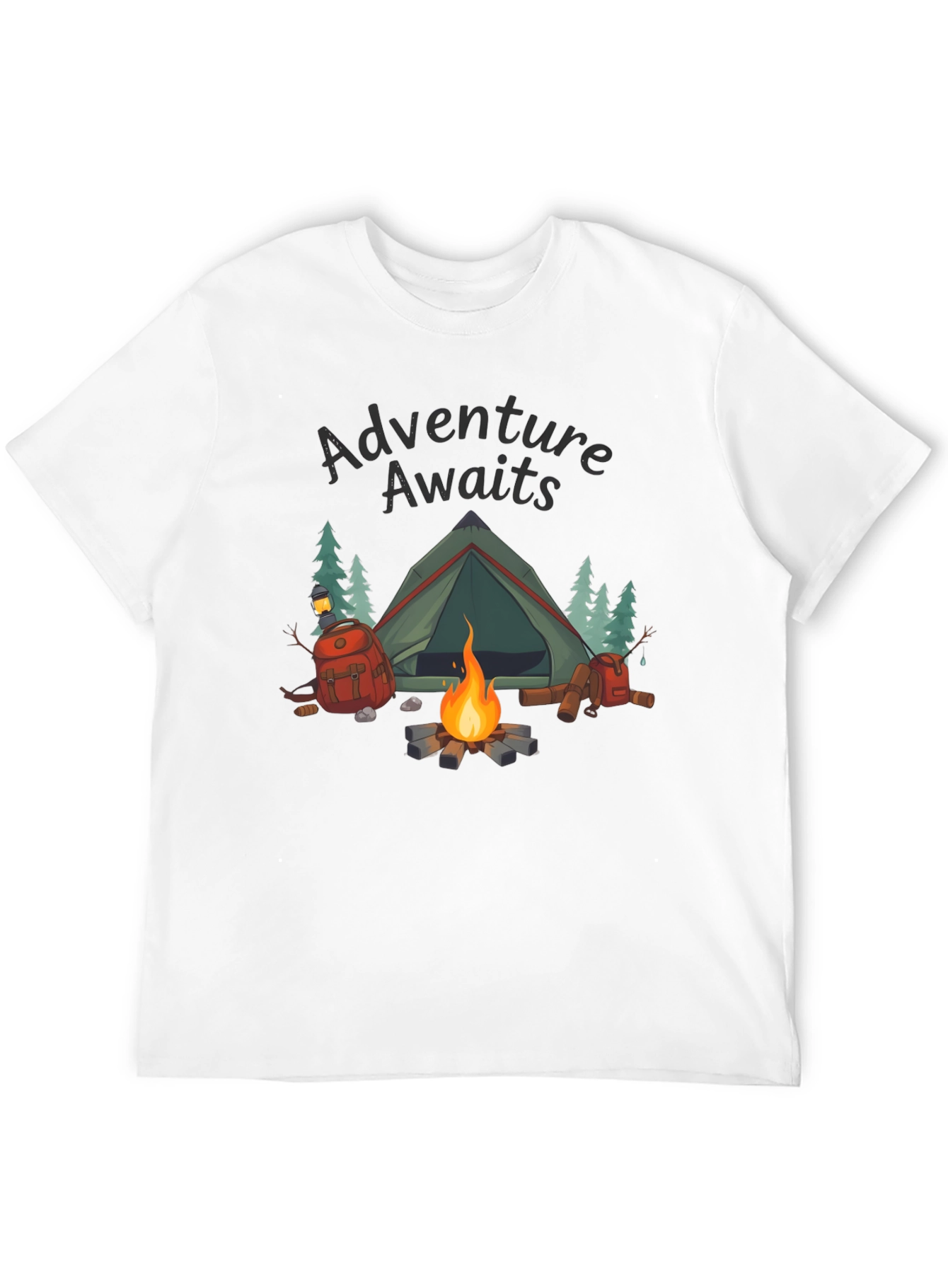 Adventure Awaits Camping Graphic T-Shirt