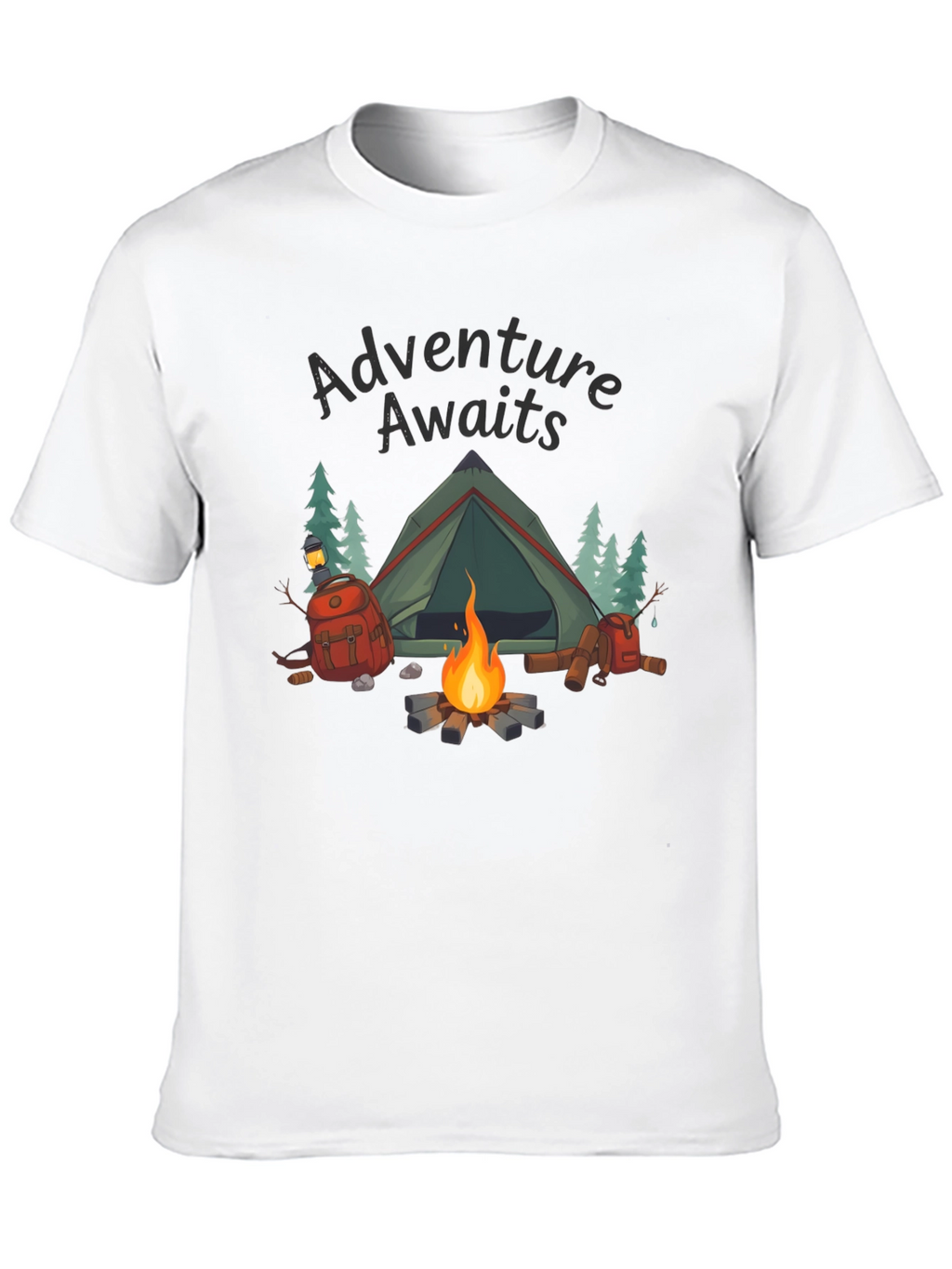 Adventure Awaits Camping Graphic T-Shirt