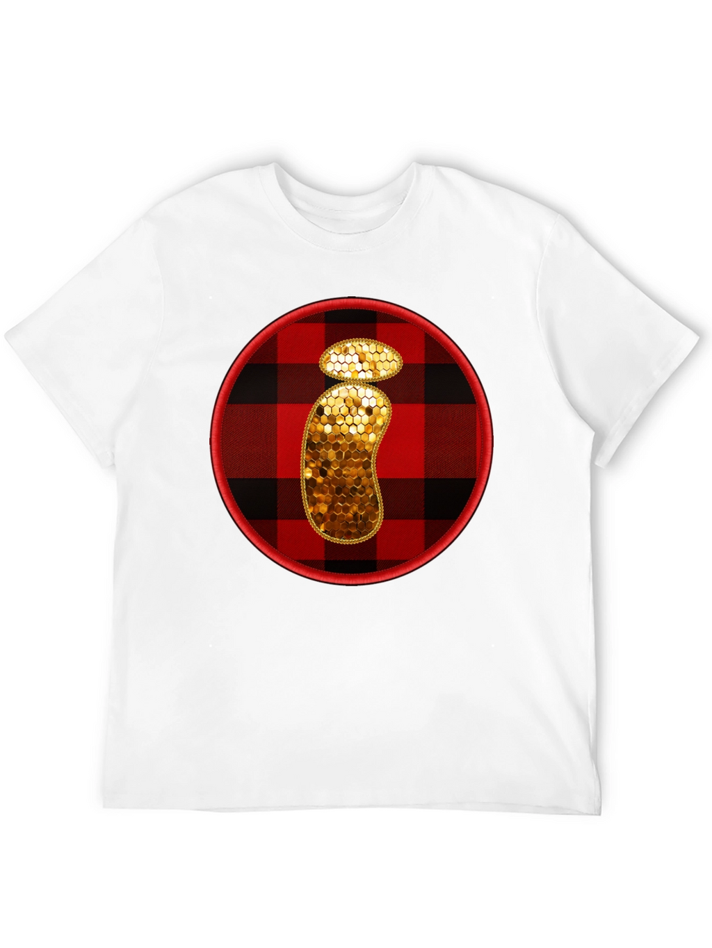 Plaid Letter i Graphic Tee