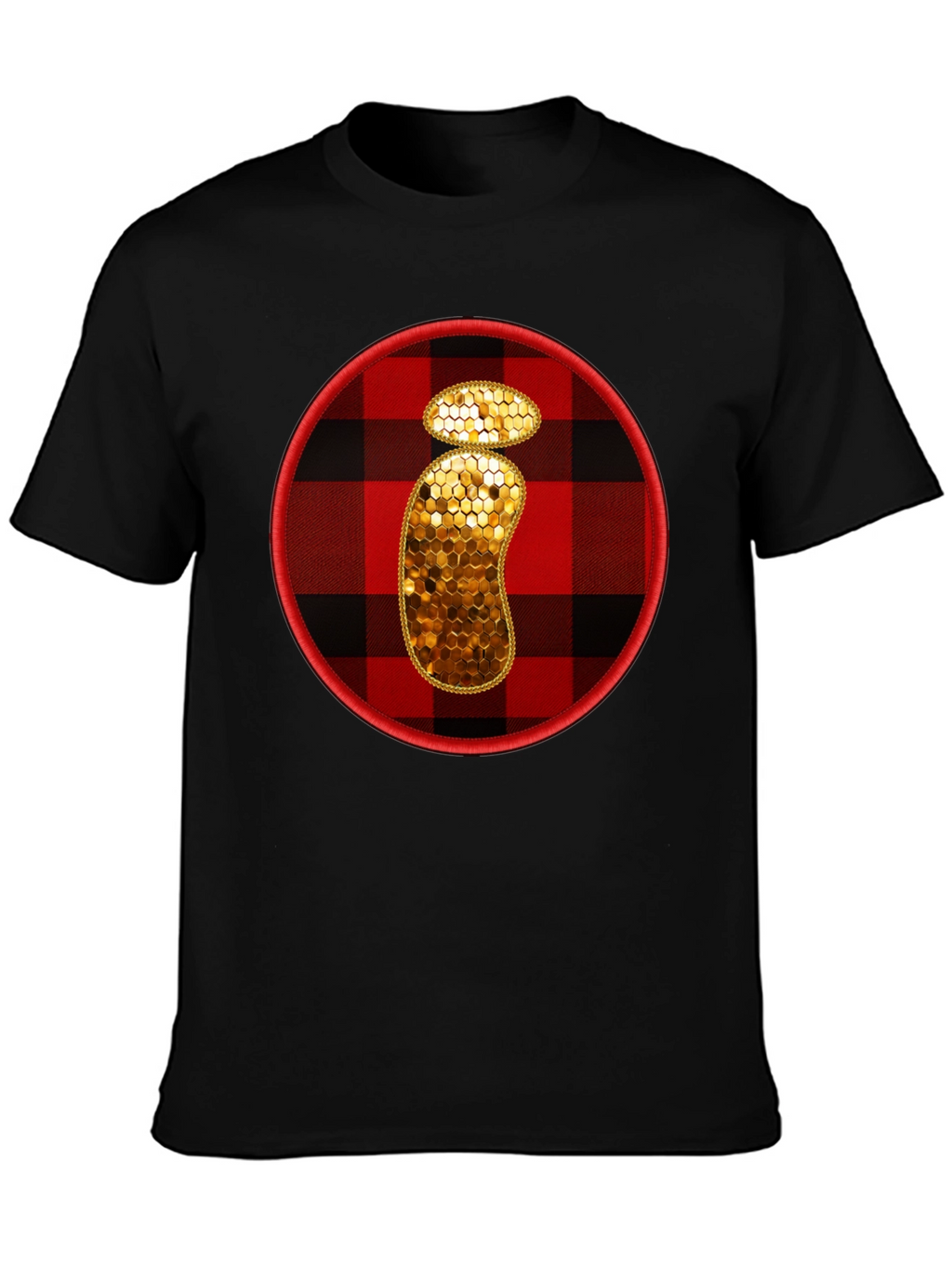 Plaid Letter i Graphic Tee