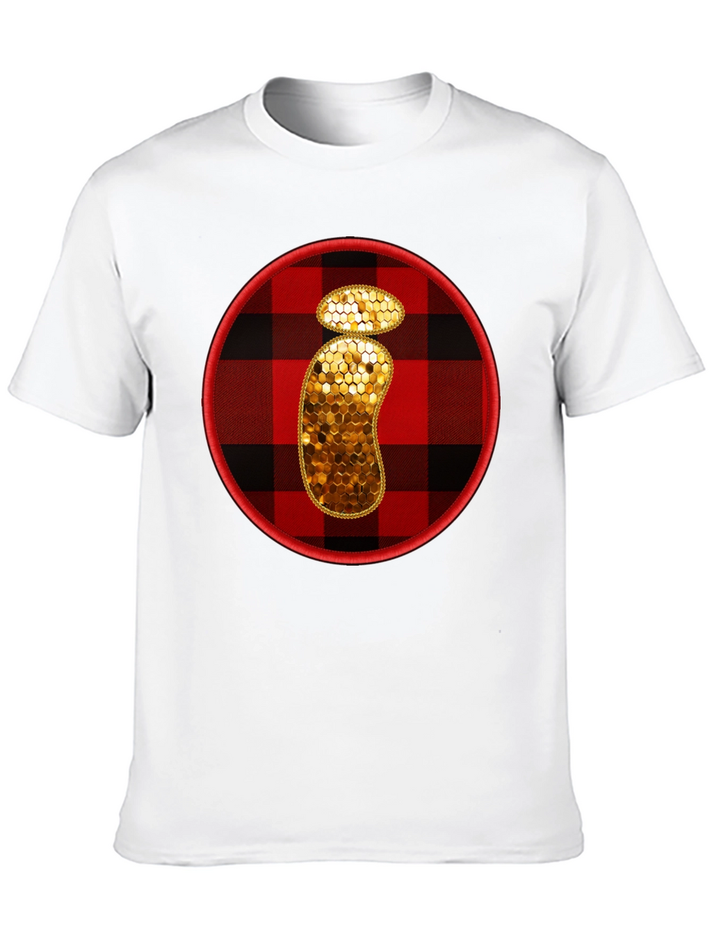 Plaid Letter i Graphic Tee