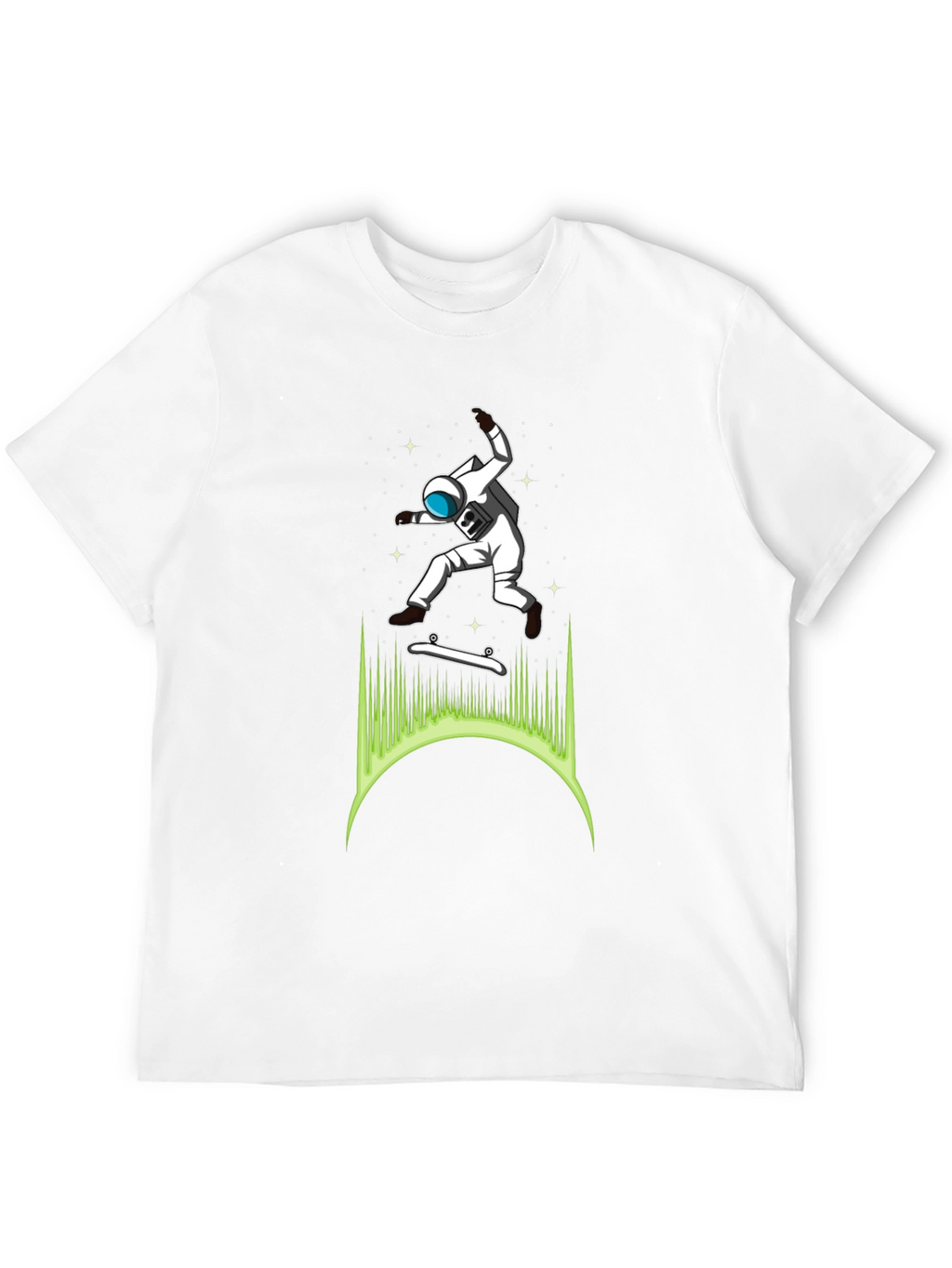 Astronaut Skateboarder Graphic T-Shirt - Cool Space Tee