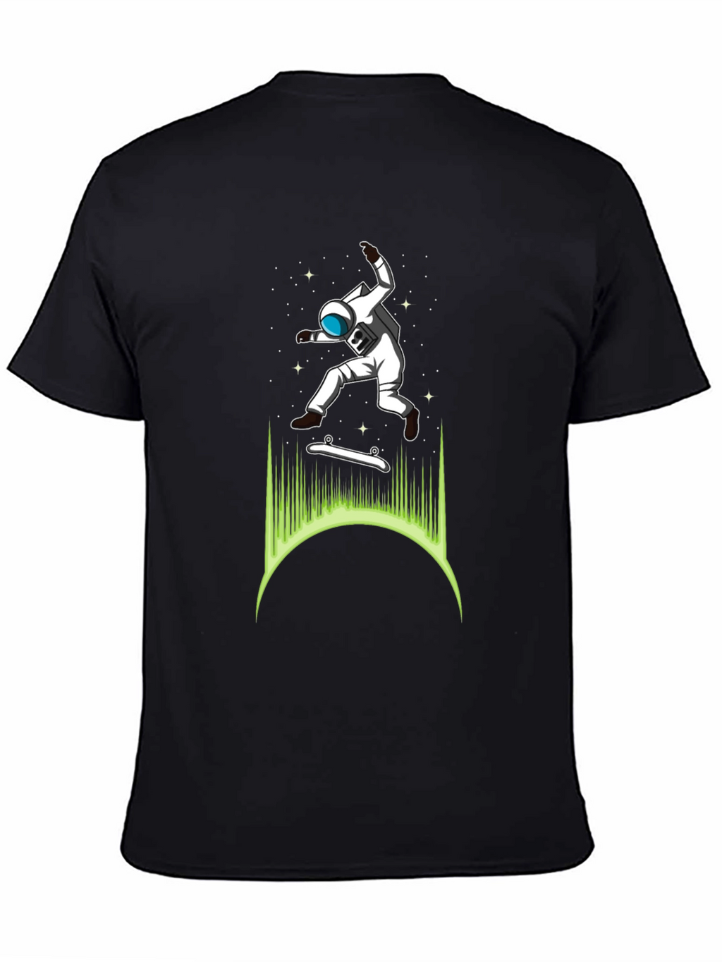 Astronaut Skateboarder Graphic T-Shirt - Cool Space Tee