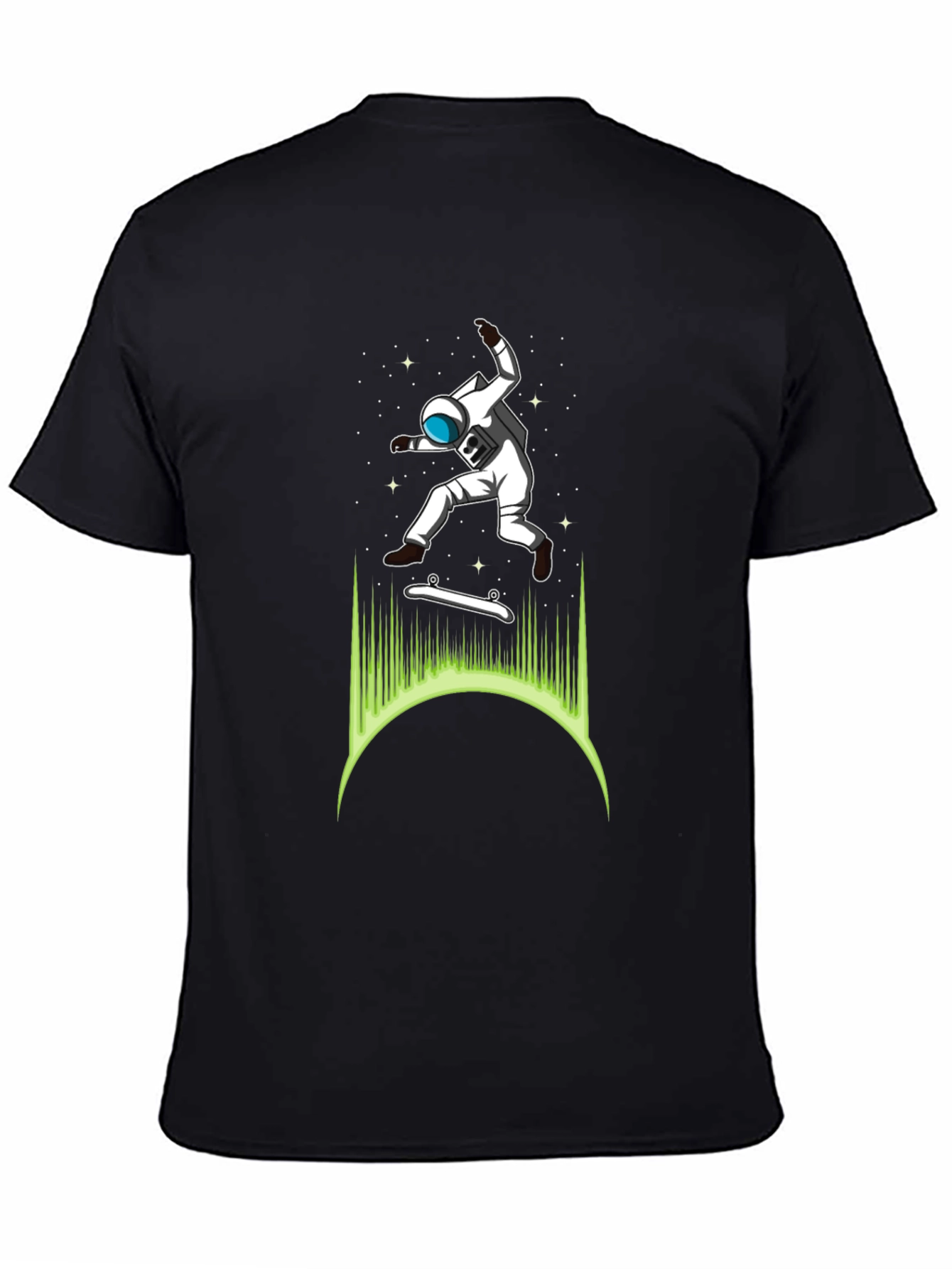 Astronaut Skateboarder Graphic T-Shirt - Cool Space Tee