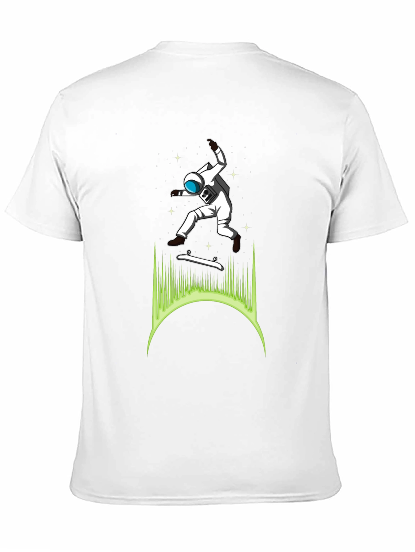 Astronaut Skateboarder Graphic T-Shirt - Cool Space Tee