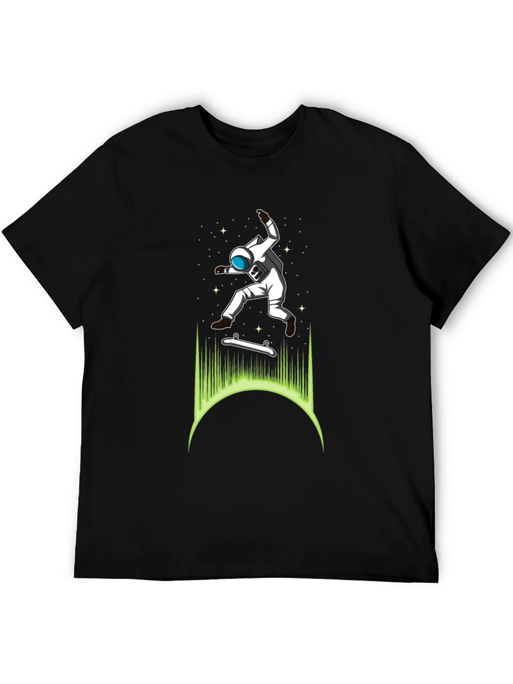 Astronaut Skateboarder Graphic T-Shirt - Cool Space Tee