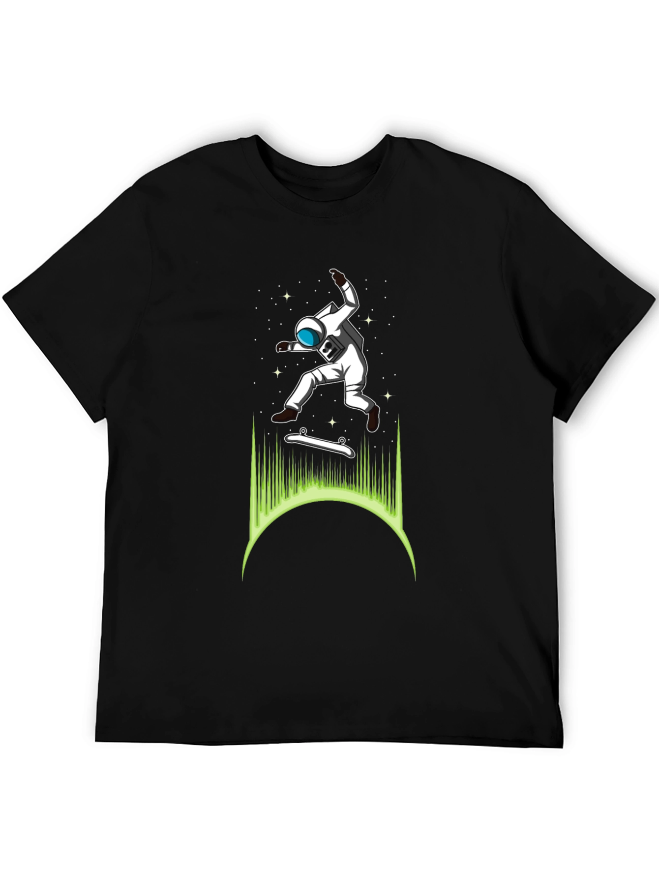 Astronaut Skateboarder Graphic T-Shirt - Cool Space Tee