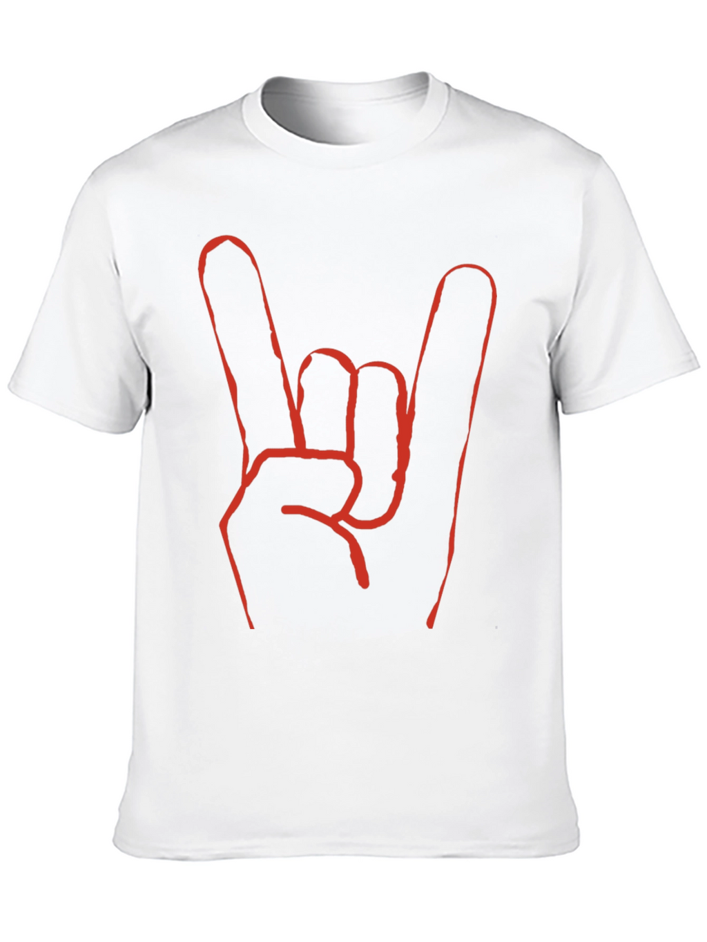 Rock On! Black T-Shirt with Bold Hand Sign Design