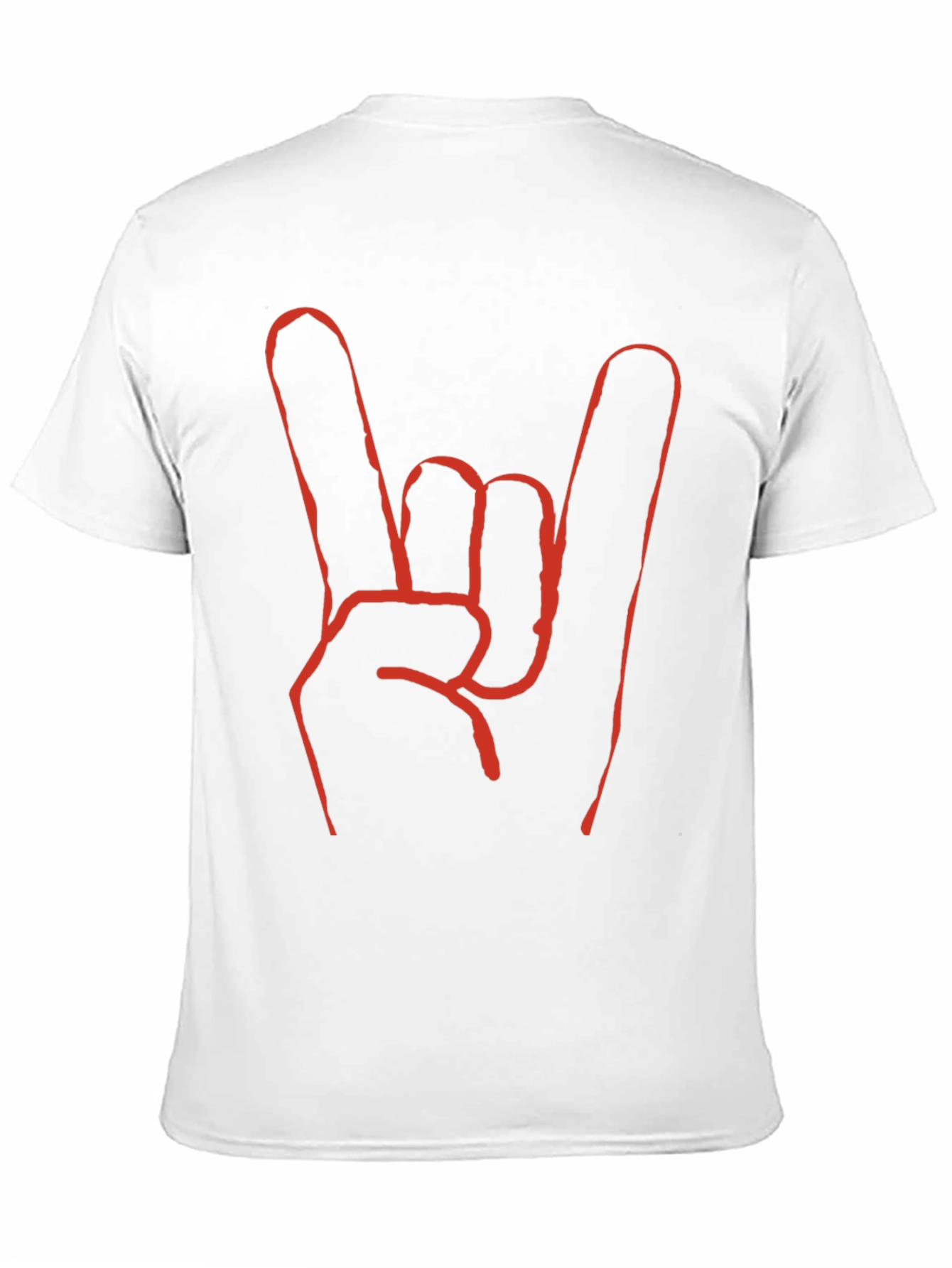Rock On! Black T-Shirt with Bold Hand Sign Design