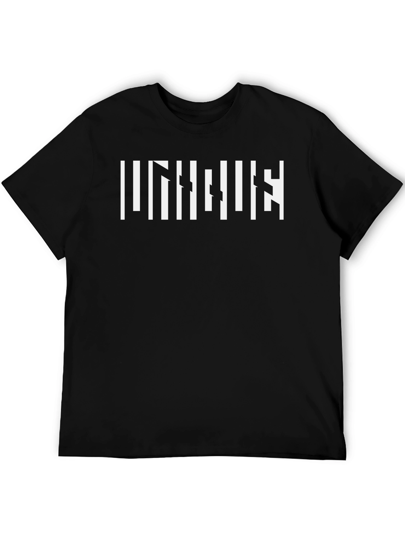 Modern Illusion T-Shirt - Black Crew Neck Tee