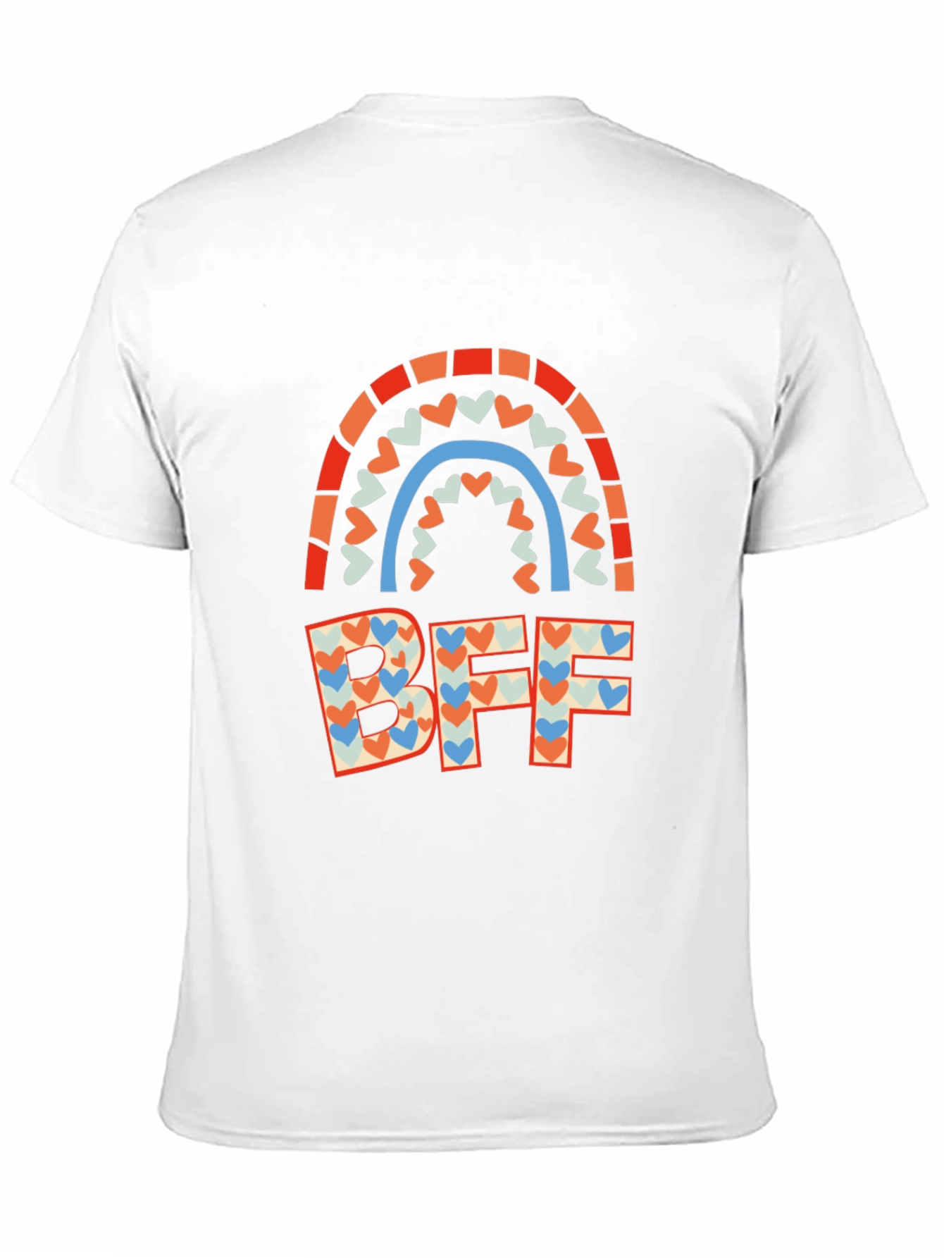 BFF Heart Rainbow Graphic Tee