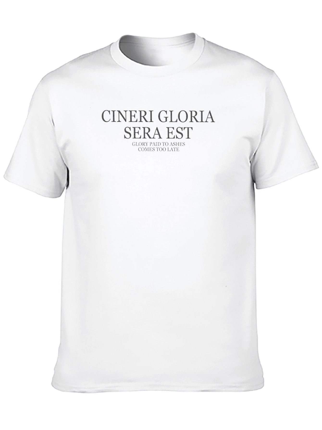 Cineri Gloria Sera Est Mens Black Graphic Tee