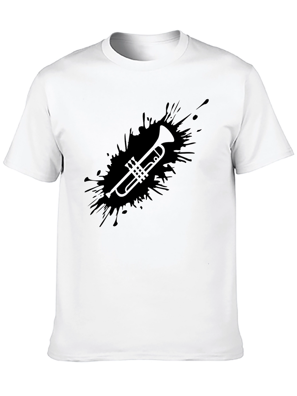 Trumpet Splash Graphic Tee - Stylish Music Lover T-Shirt