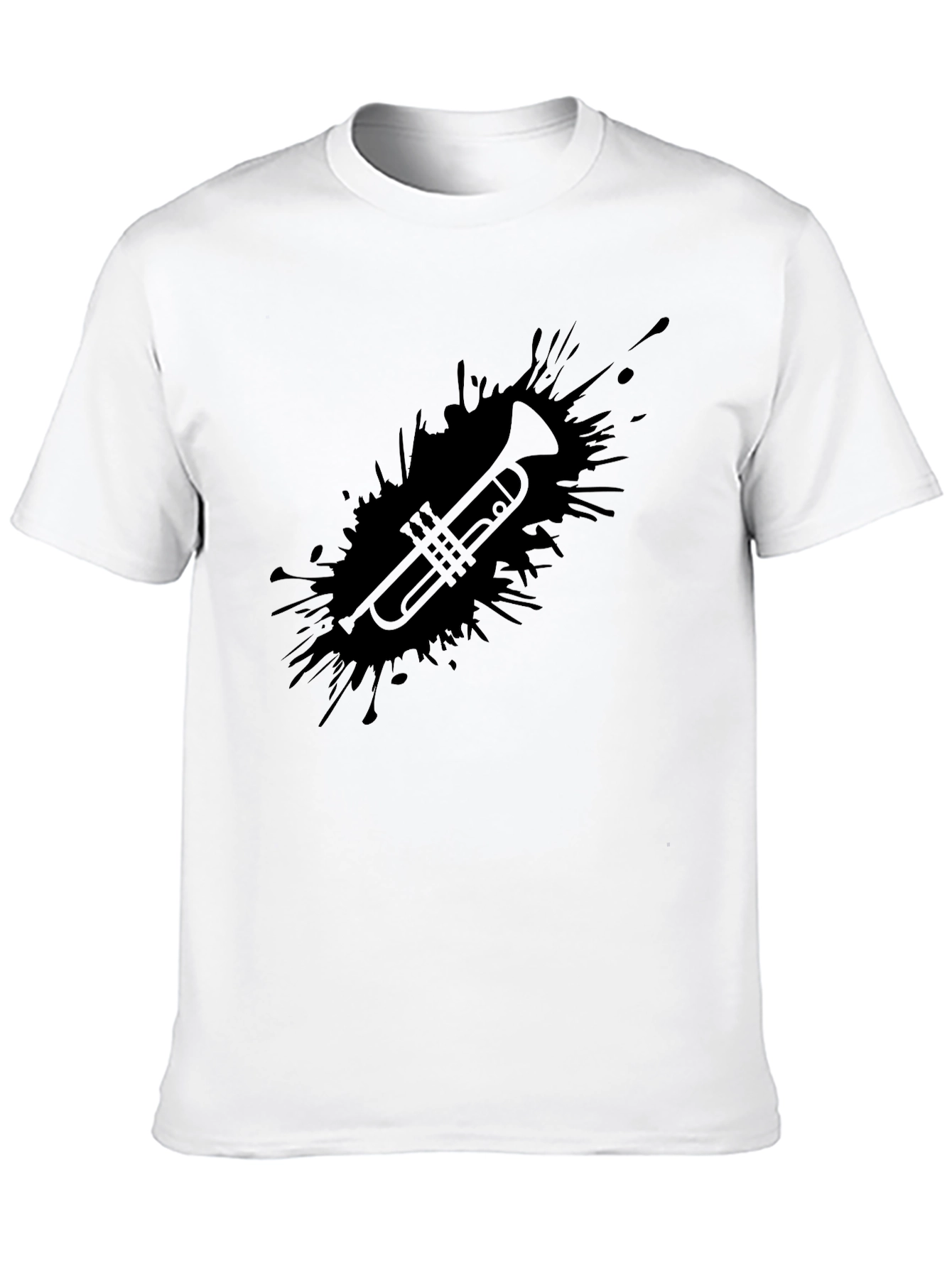 Trumpet Splash Graphic Tee - Stylish Music Lover T-Shirt