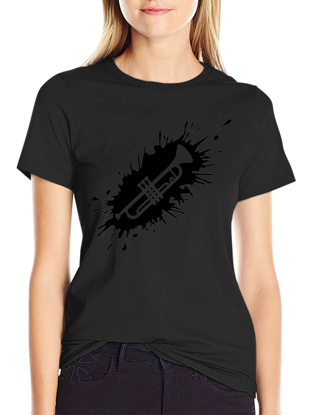 Trumpet Splash Graphic Tee - Stylish Music Lover T-Shirt