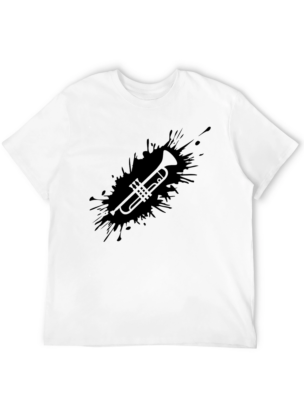 Trumpet Splash Graphic Tee - Stylish Music Lover T-Shirt