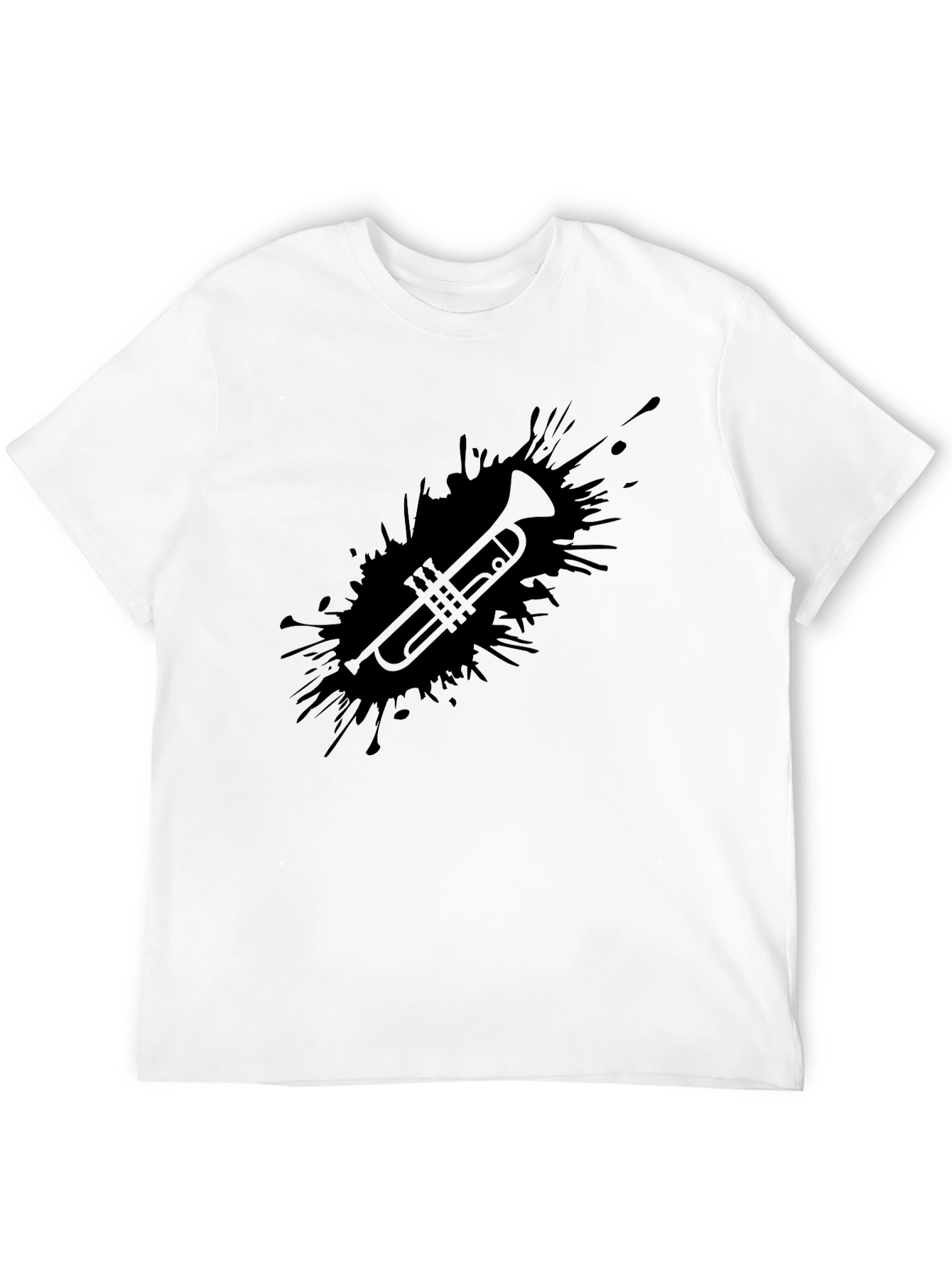 Trumpet Splash Graphic Tee - Stylish Music Lover T-Shirt