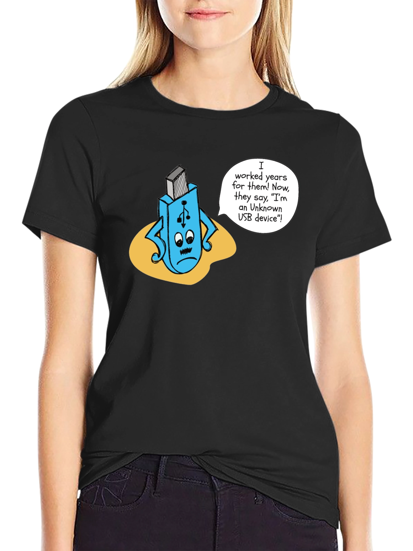 Funny USB Device T-Shirt - Unknown USB Device Humor Tee
