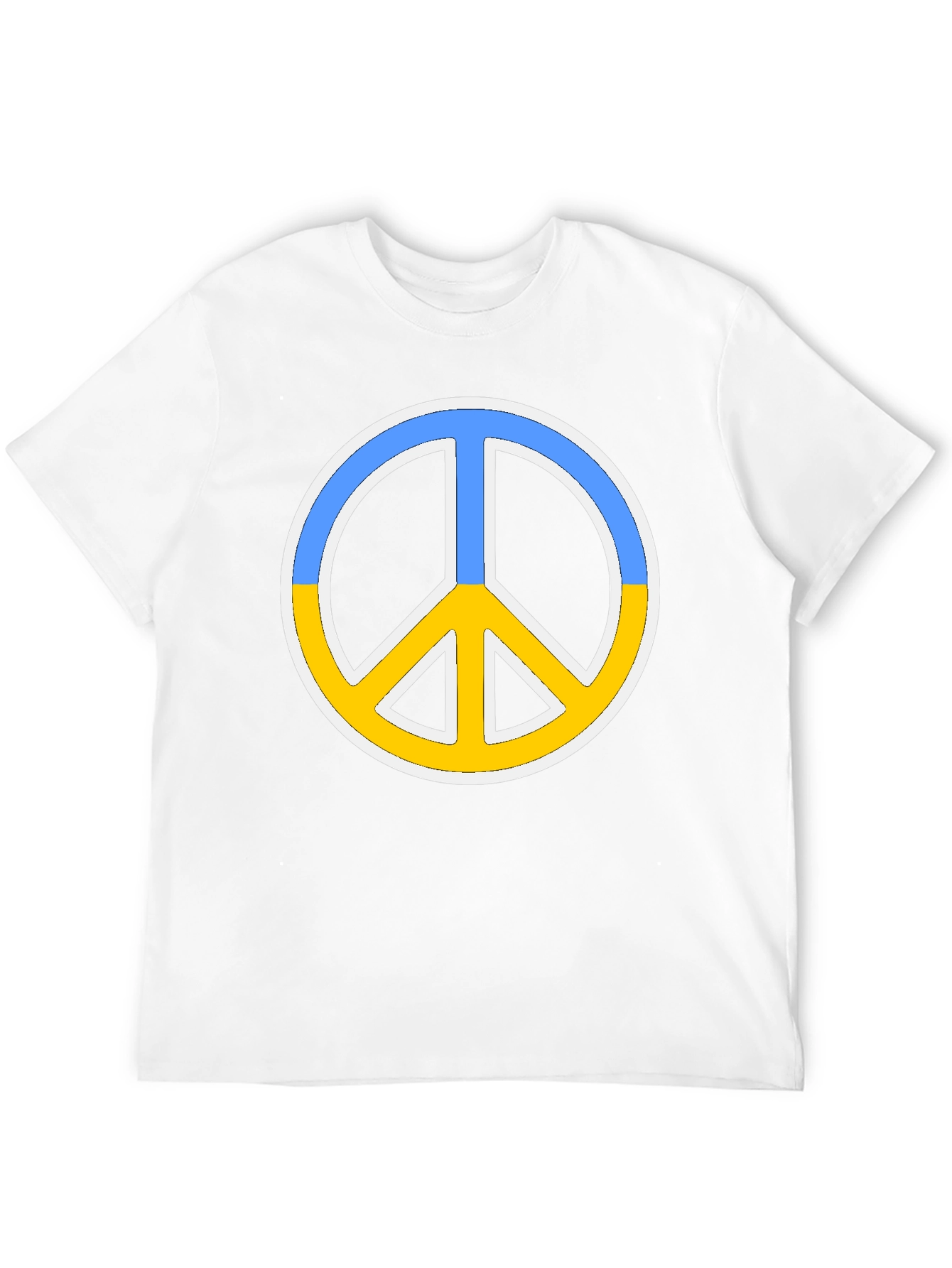 Ukraine Peace Sign Black T-Shirt