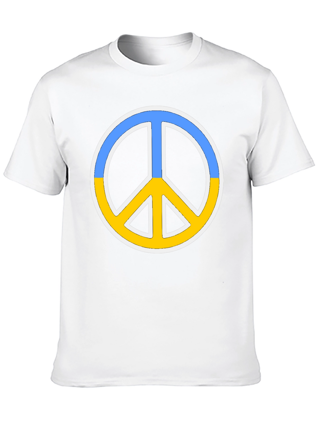 Ukraine Peace Sign Black T-Shirt