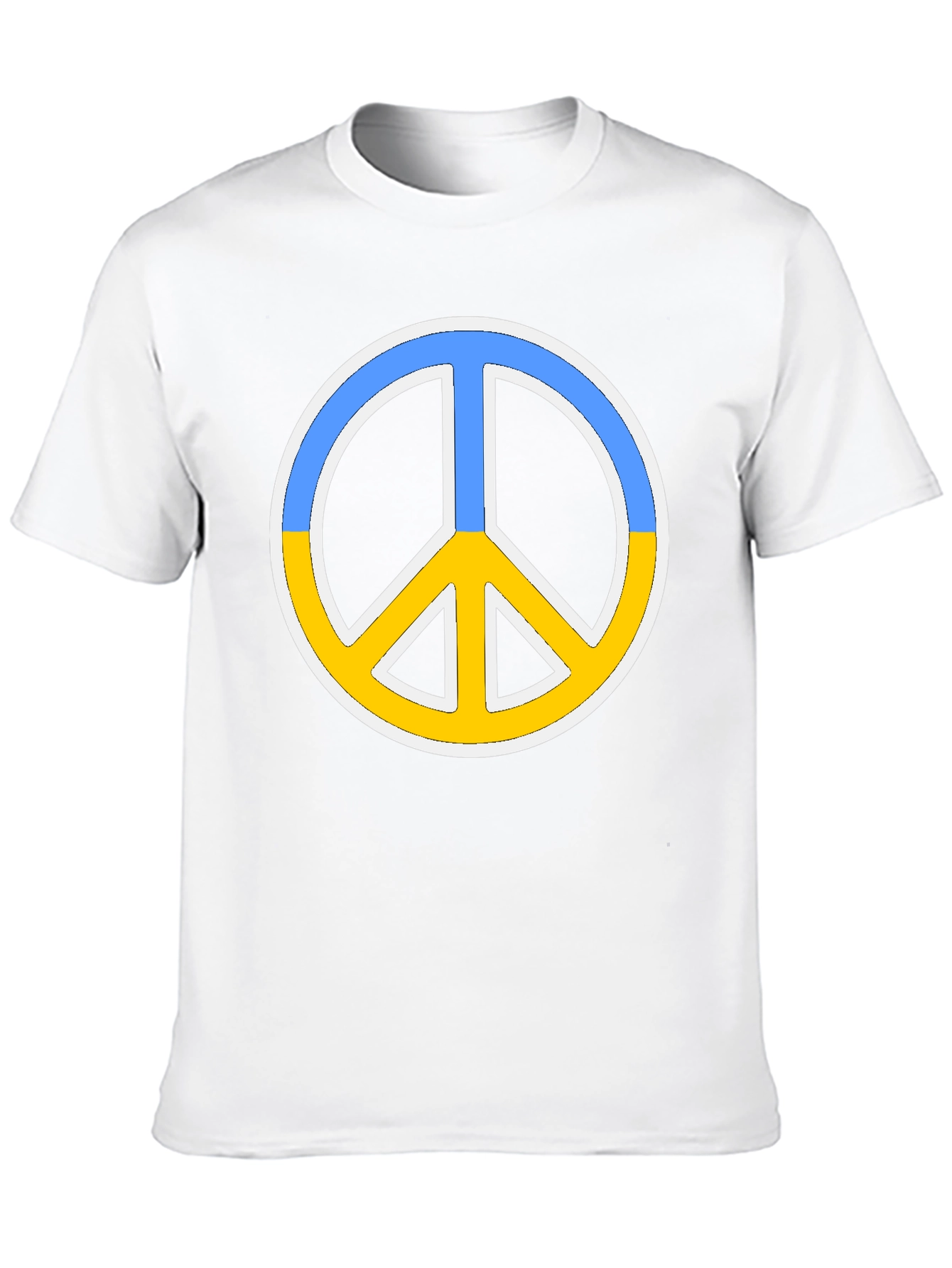 Ukraine Peace Sign Black T-Shirt