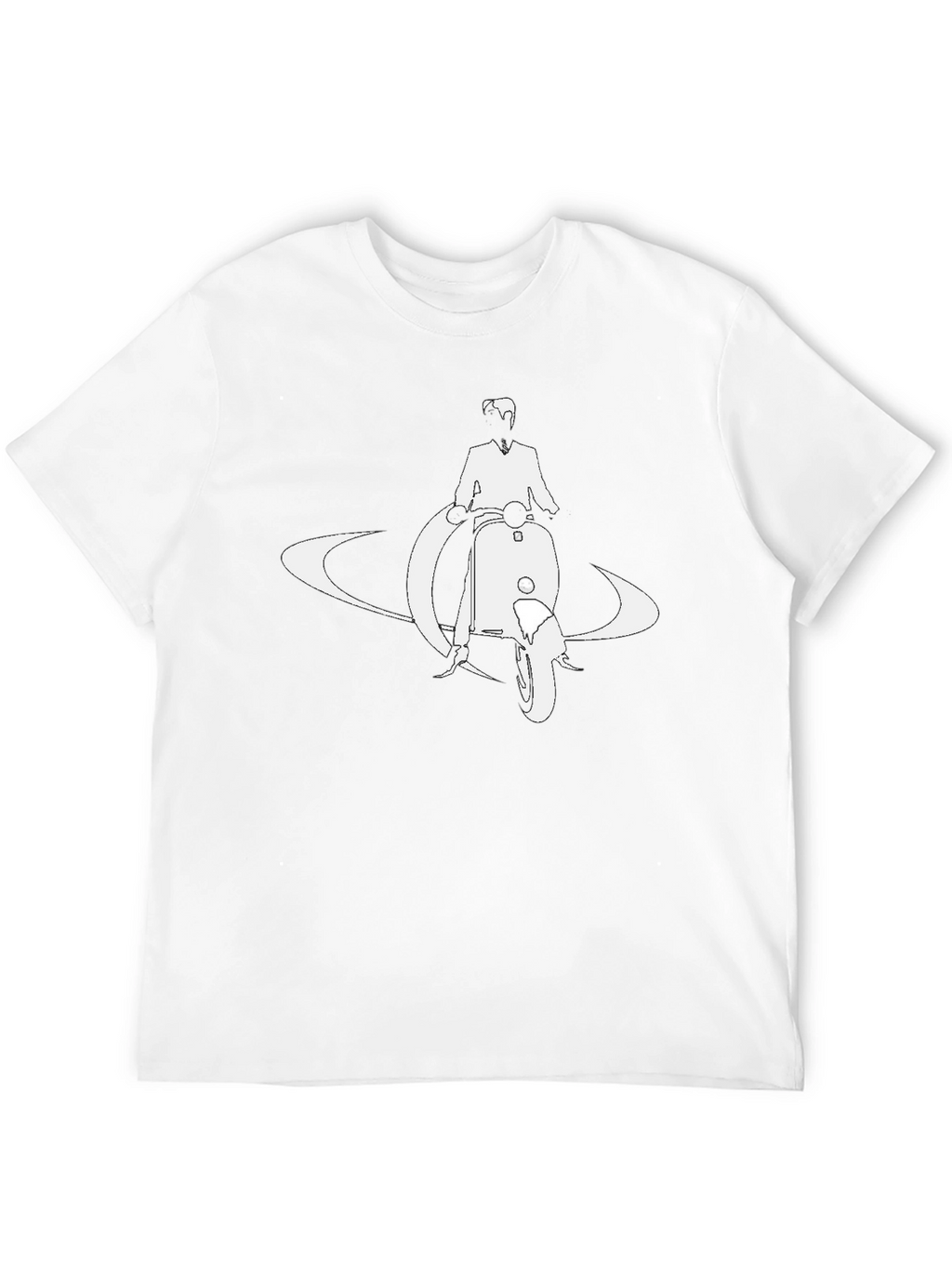 Retro Scooter Graphic Tee - Black