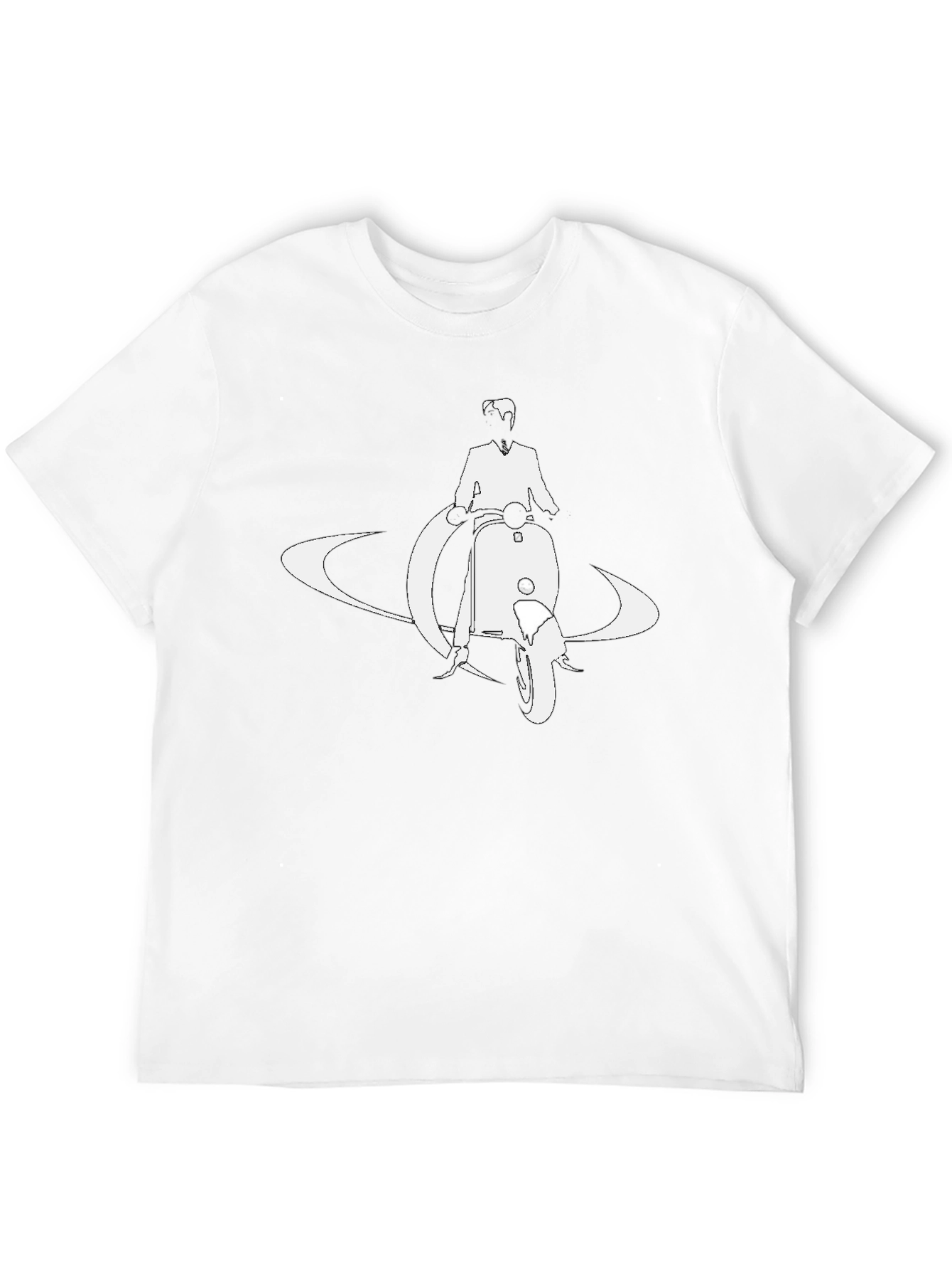 Retro Scooter Graphic Tee - Black