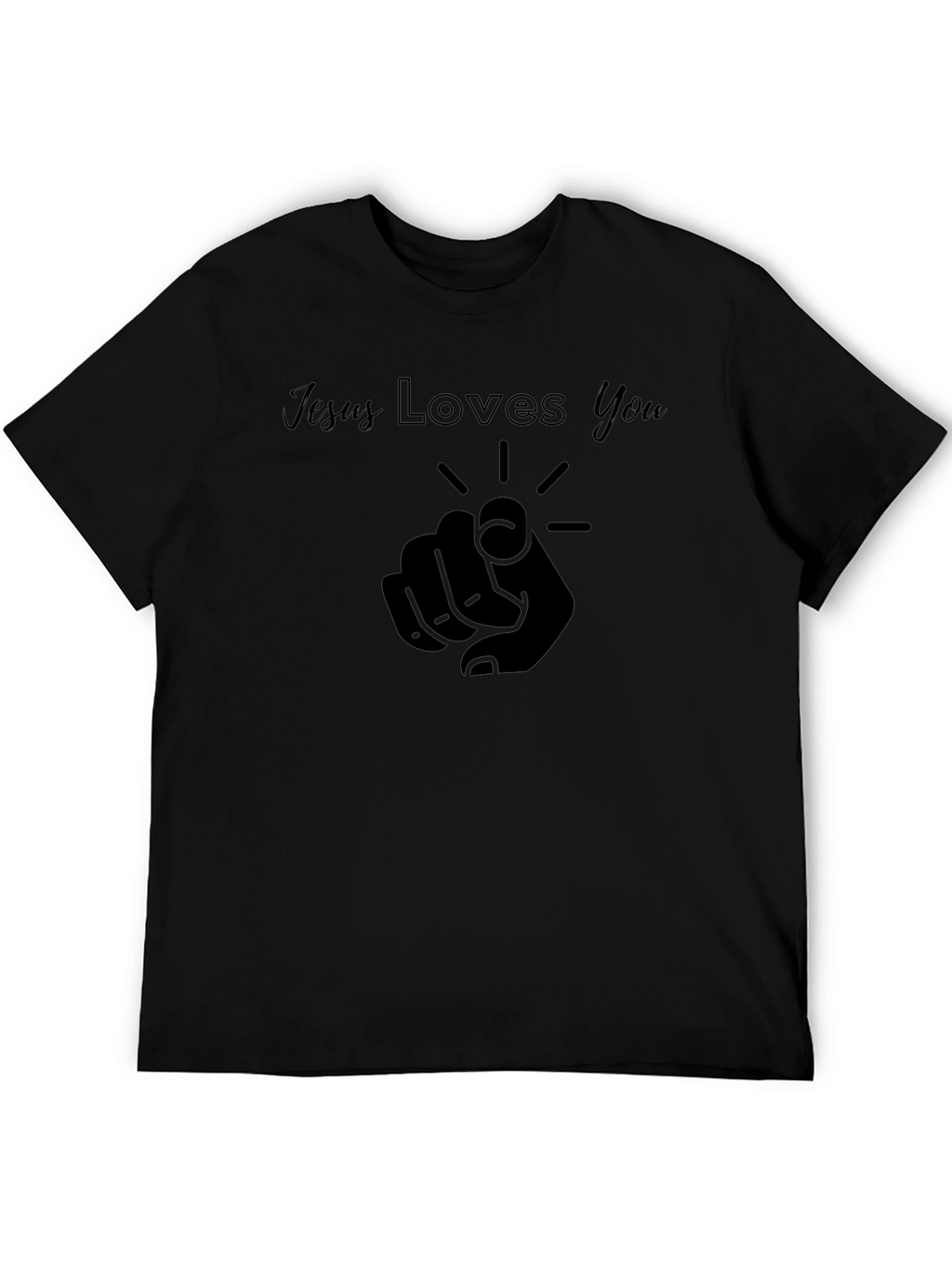 Jesus Loves You Black T-Shirt
