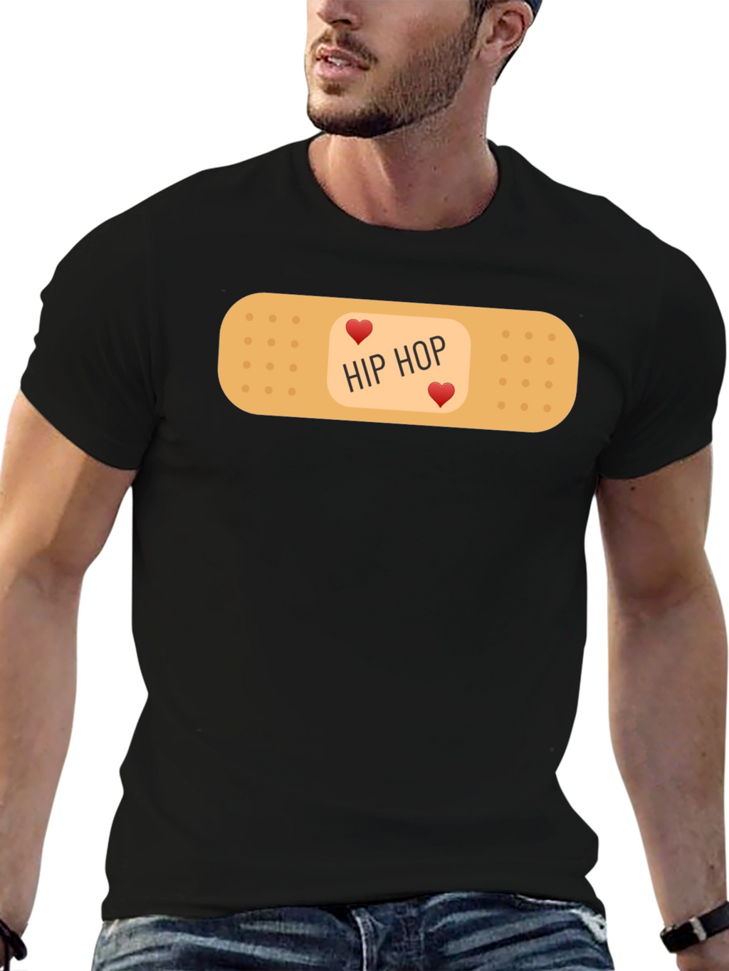 Hip Hop Love Bandage Graphic T-Shirt