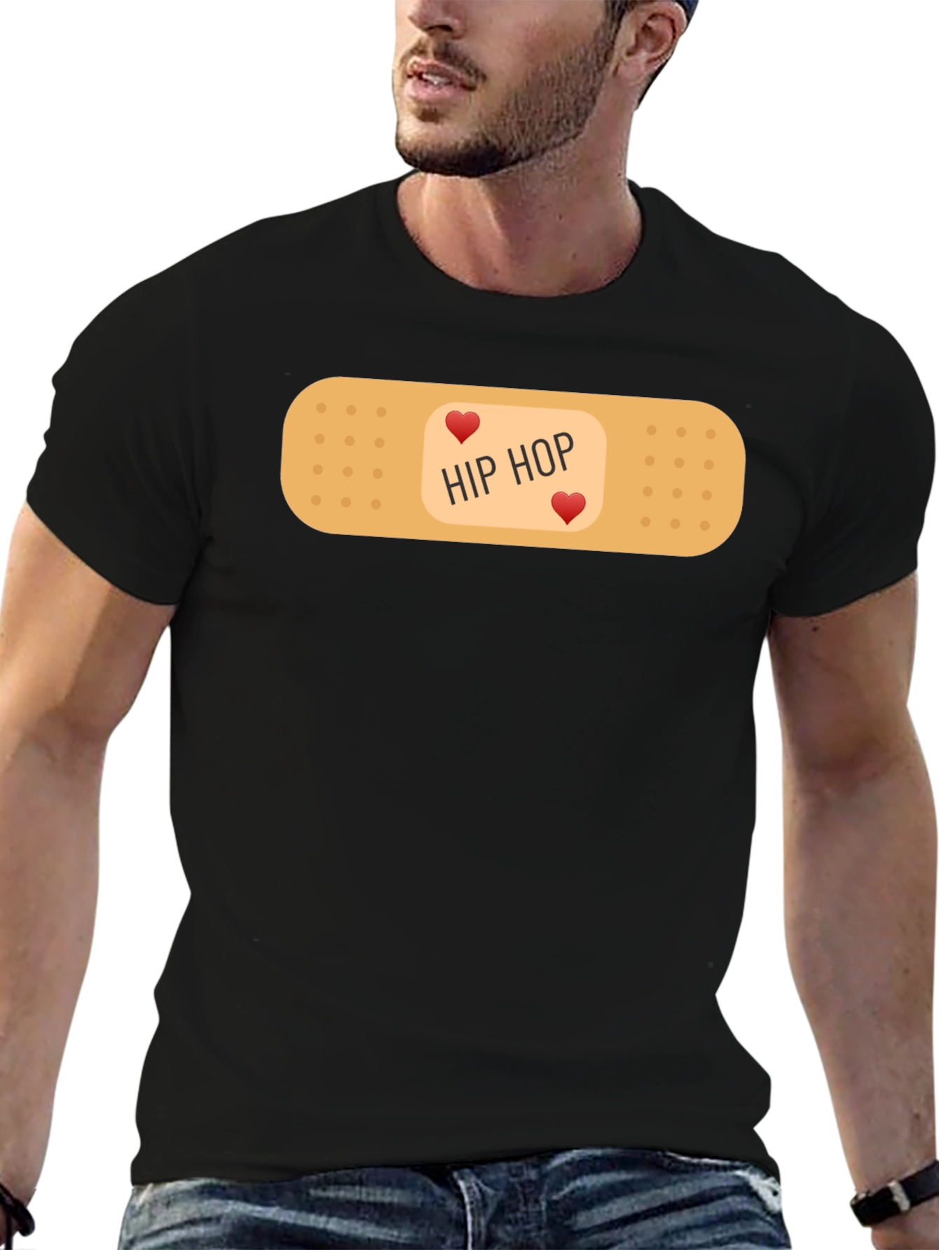 Hip Hop Love Bandage Graphic T-Shirt