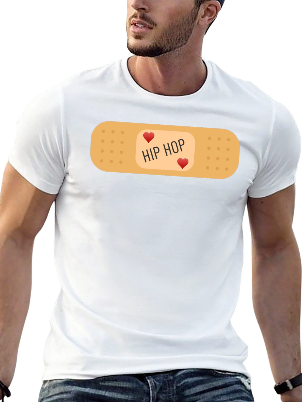 Hip Hop Love Bandage Graphic T-Shirt
