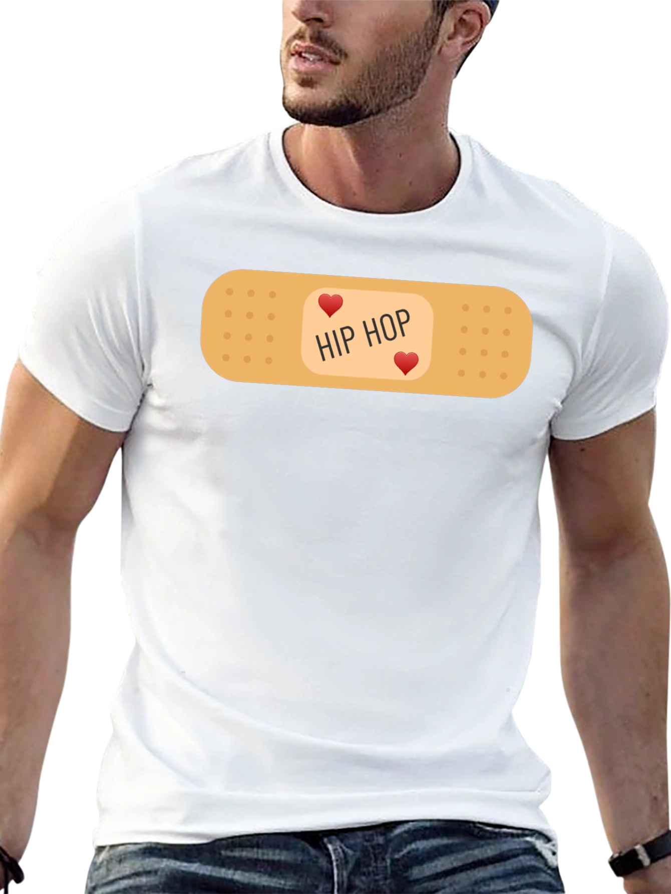 Hip Hop Love Bandage Graphic T-Shirt