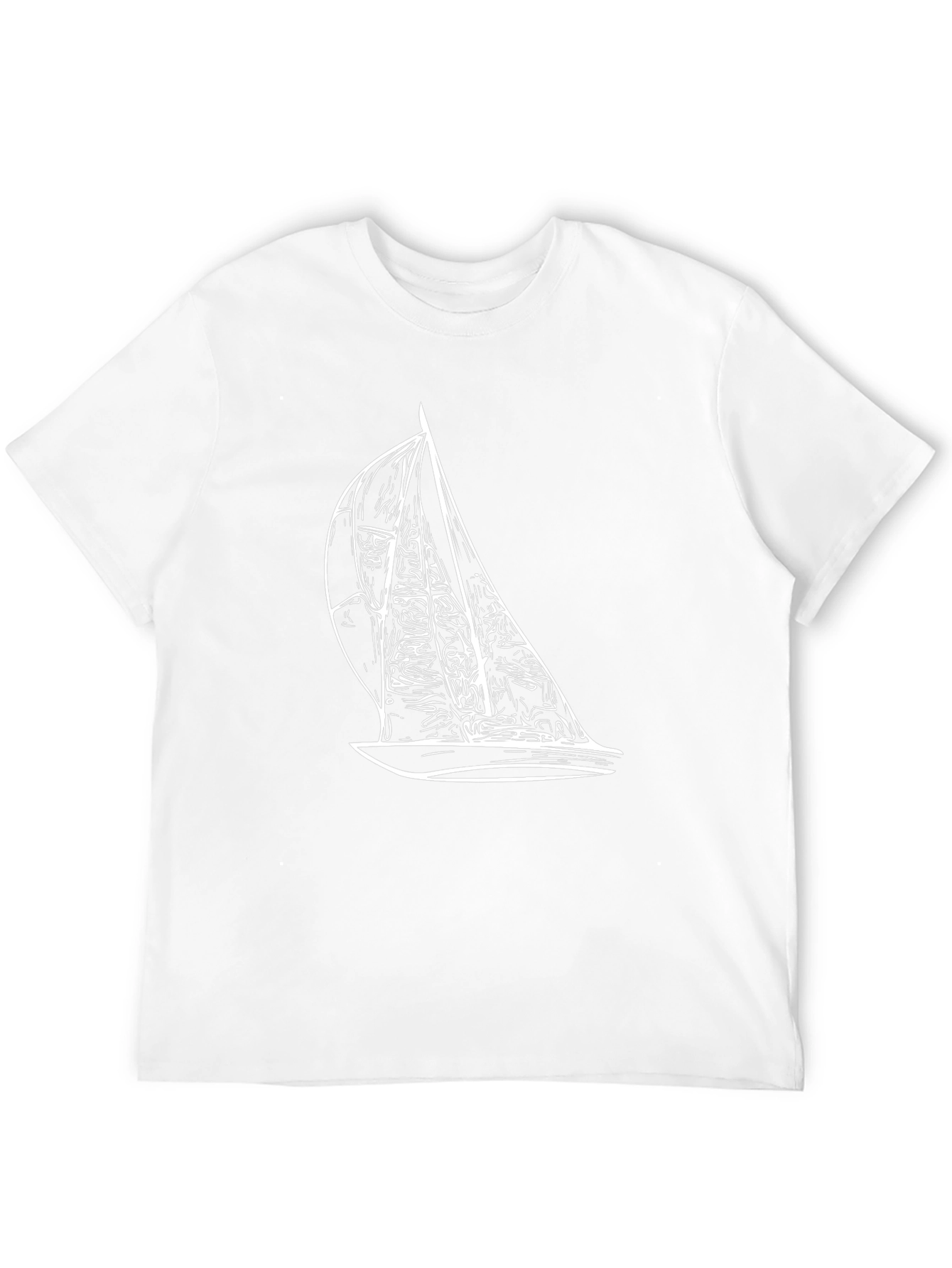 Sailboat Graphic Tee - Black Casual T-Shirt