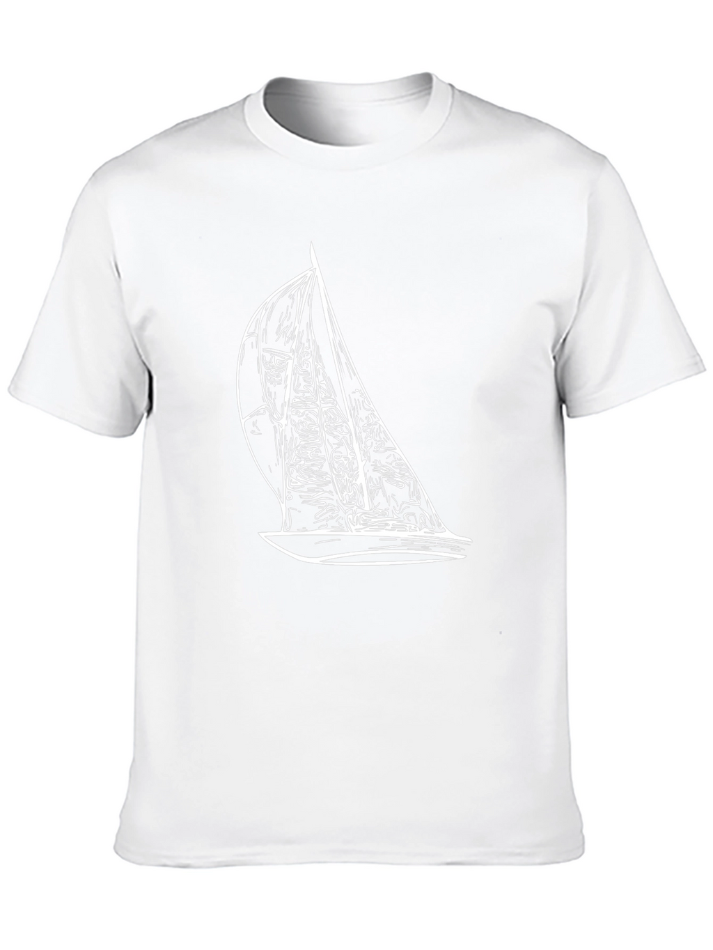 Sailboat Graphic Tee - Black Casual T-Shirt