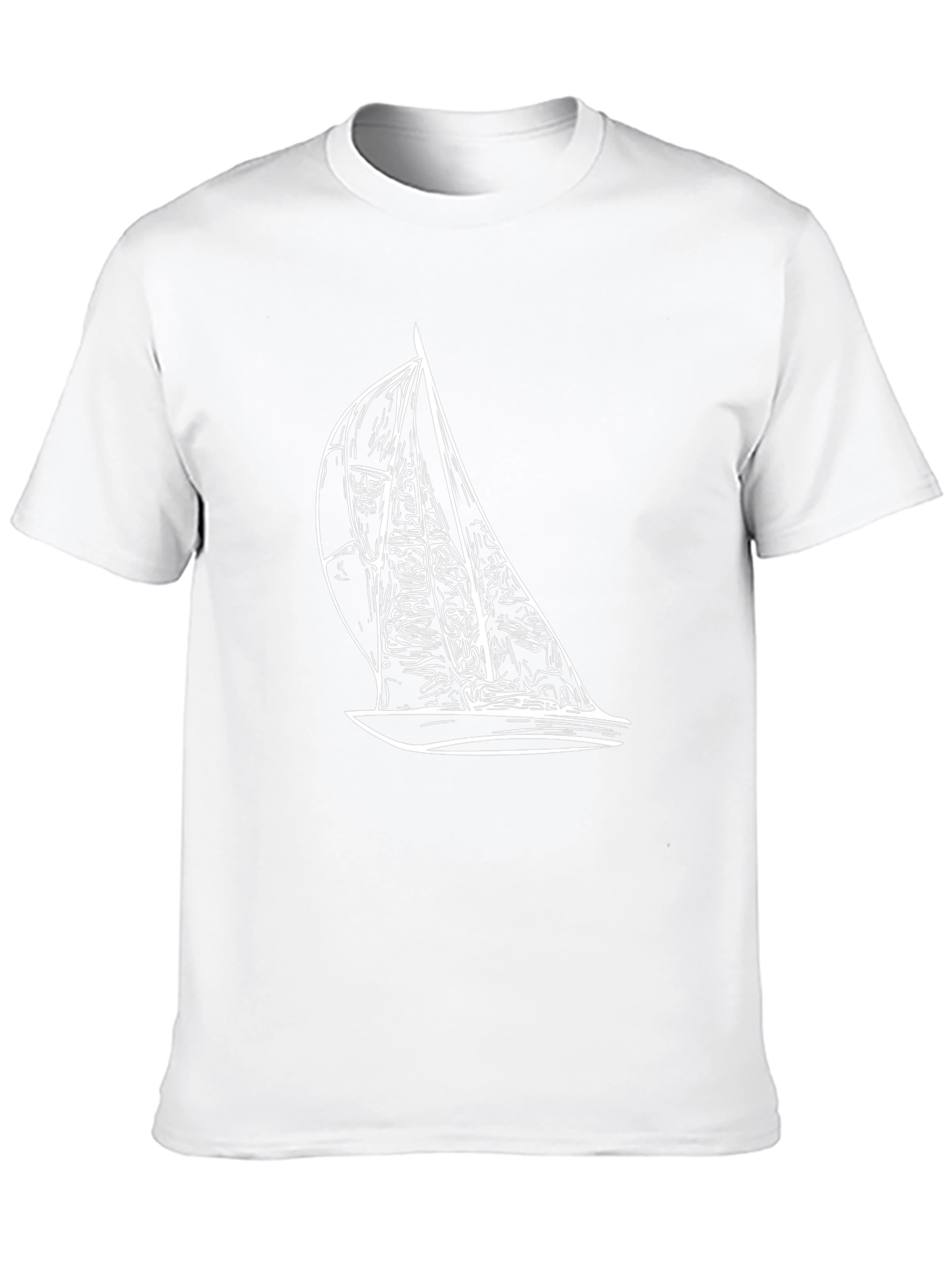 Sailboat Graphic Tee - Black Casual T-Shirt