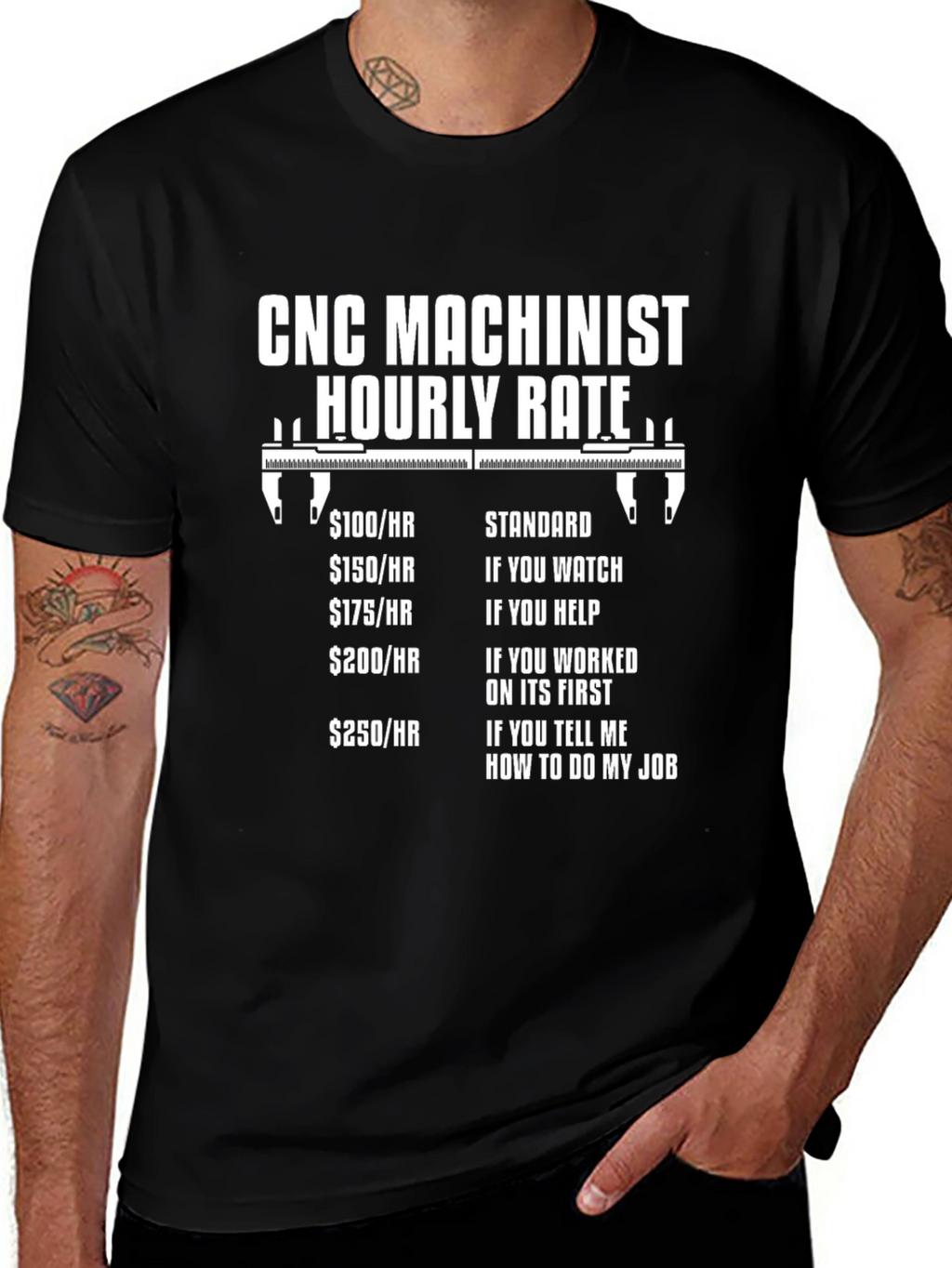 CNC Machinist Hourly Rate T-Shirt
