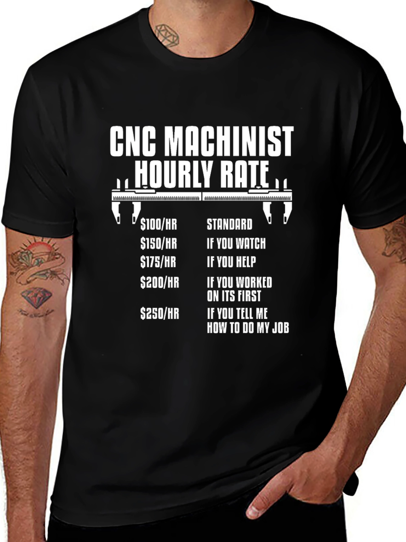 CNC Machinist Hourly Rate T-Shirt