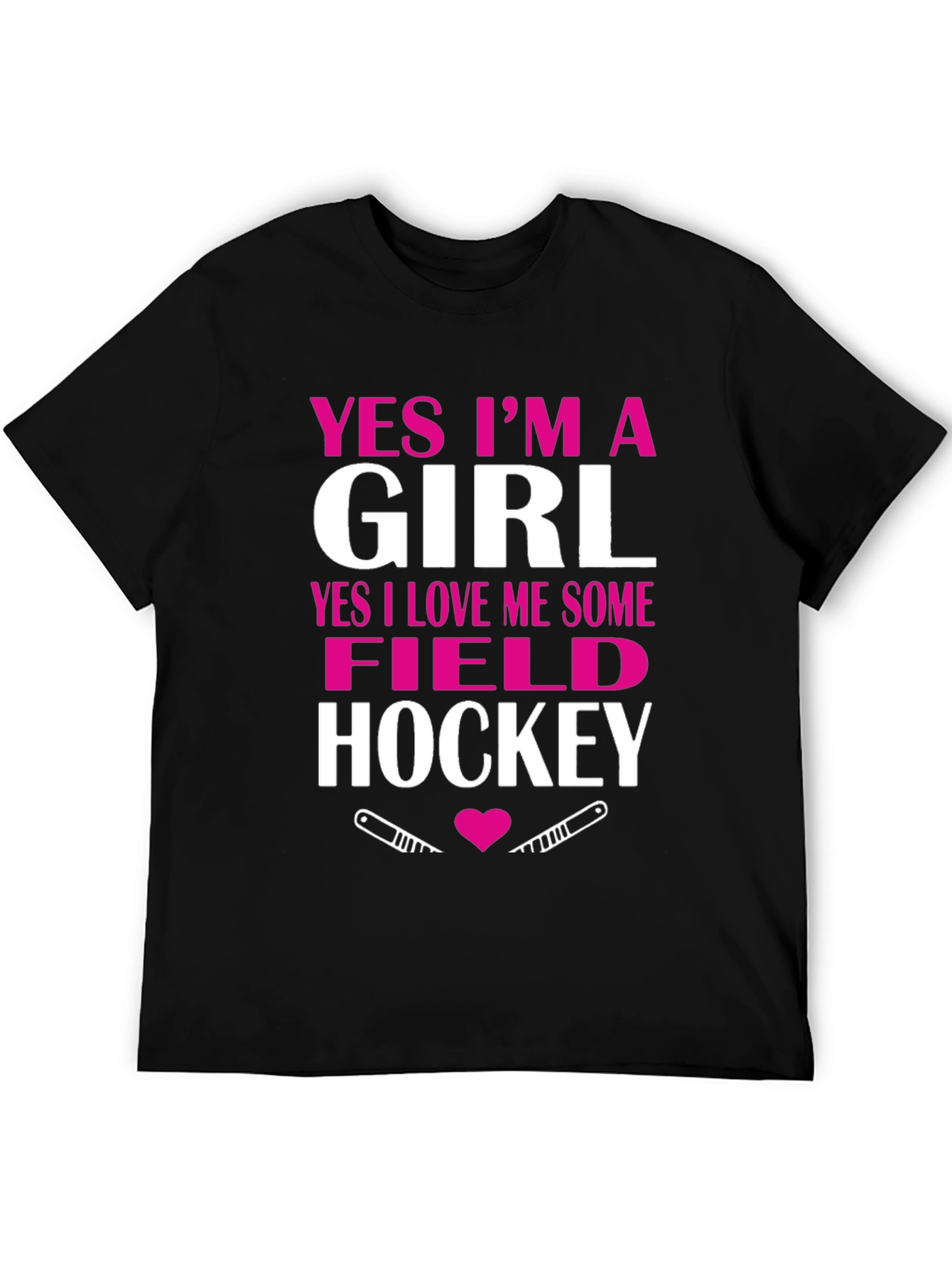 Yes Im A Girl Field Hockey T-Shirt