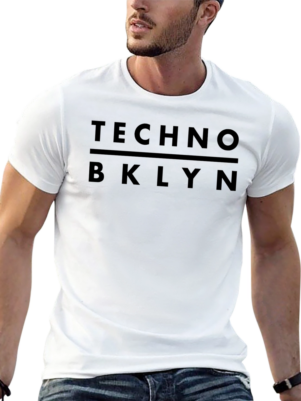 Techno BKLYN Black Graphic Tee