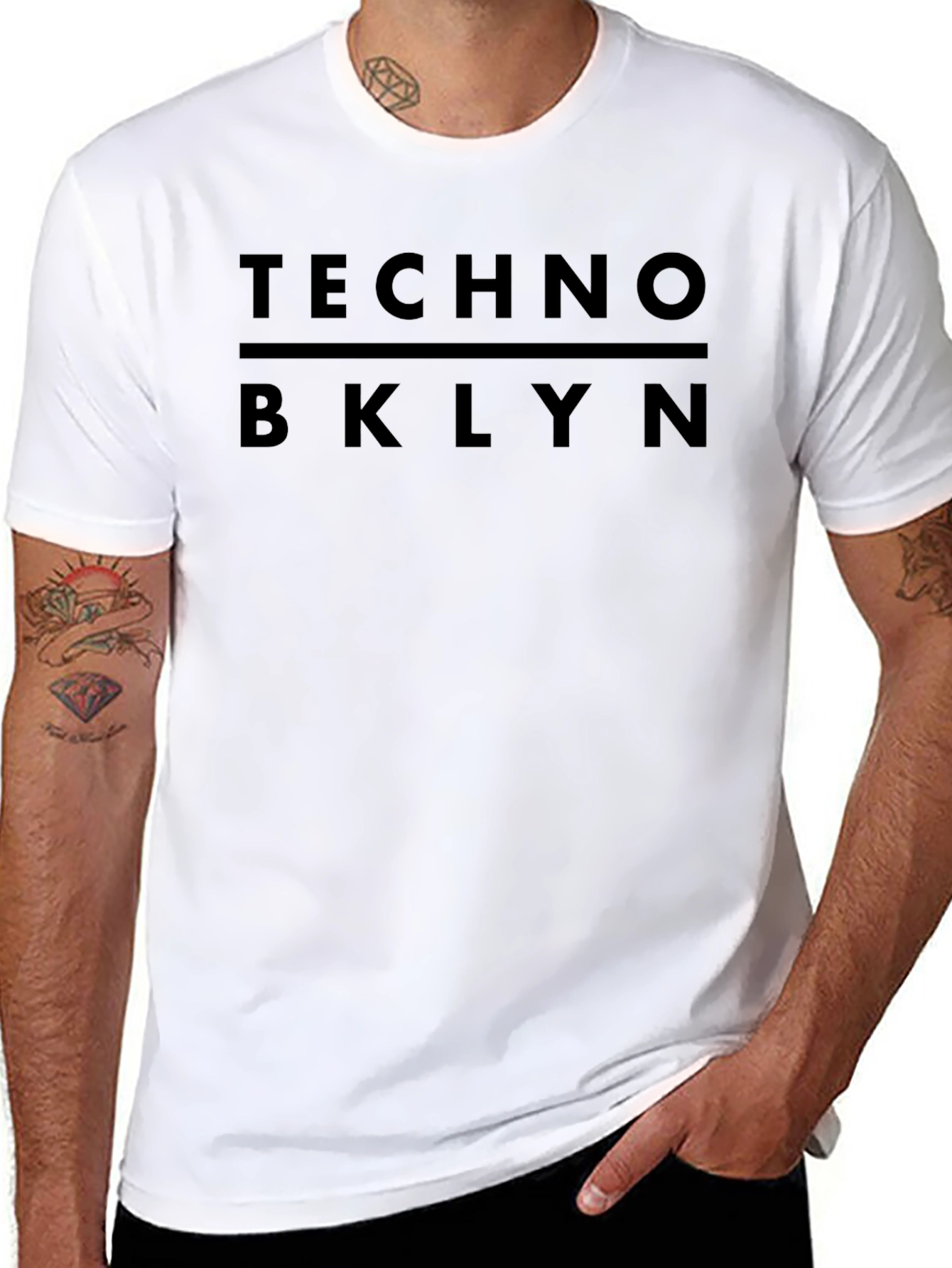 Techno BKLYN Black Graphic Tee