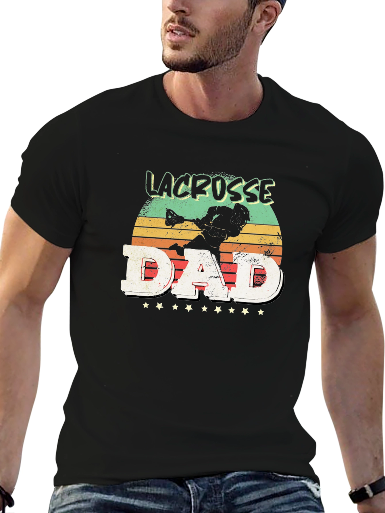 Lacrosse Dad T-Shirt - Vintage Style Graphic Tee