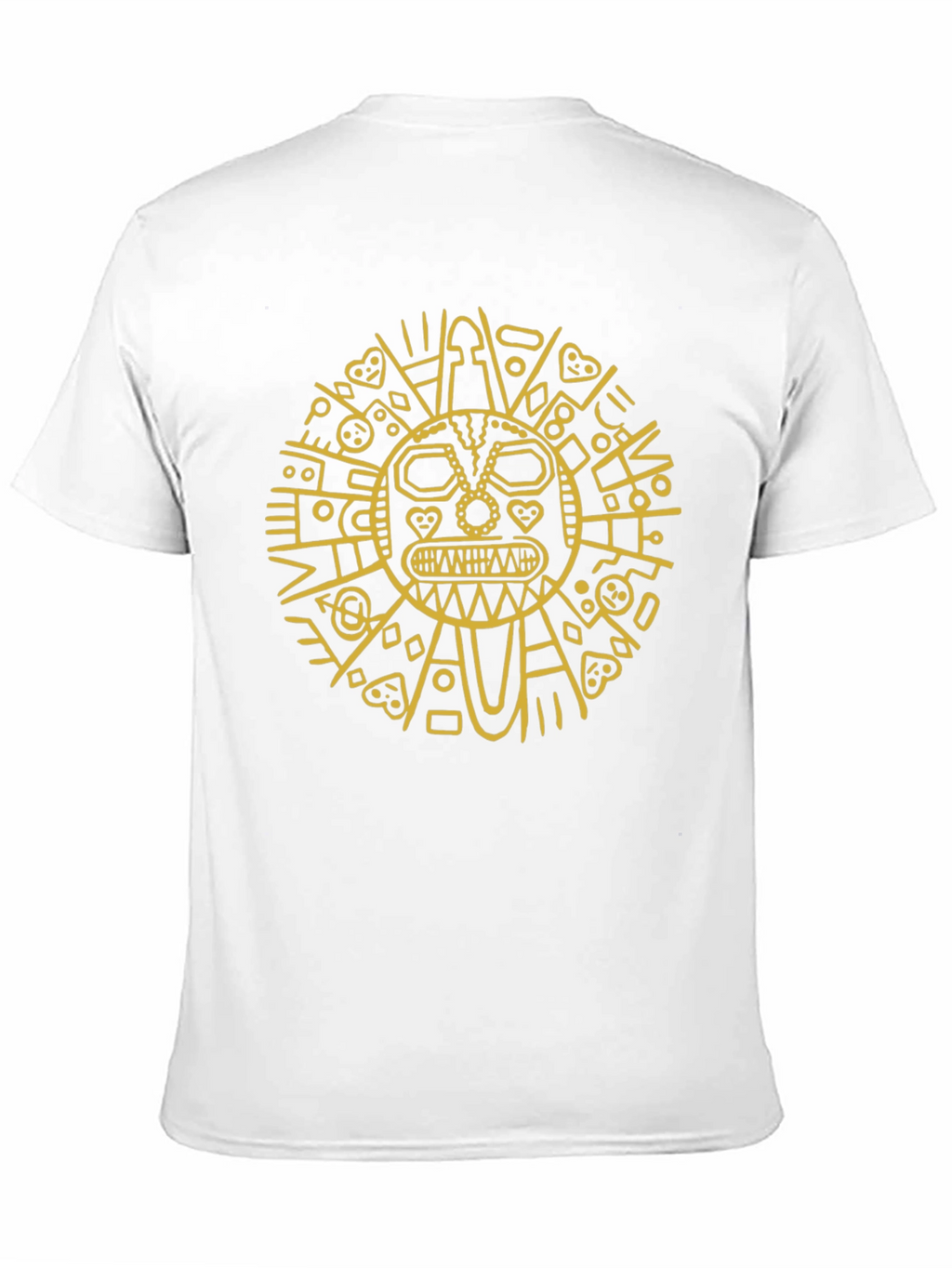 Aztec Sun God Graphic Tee - Black