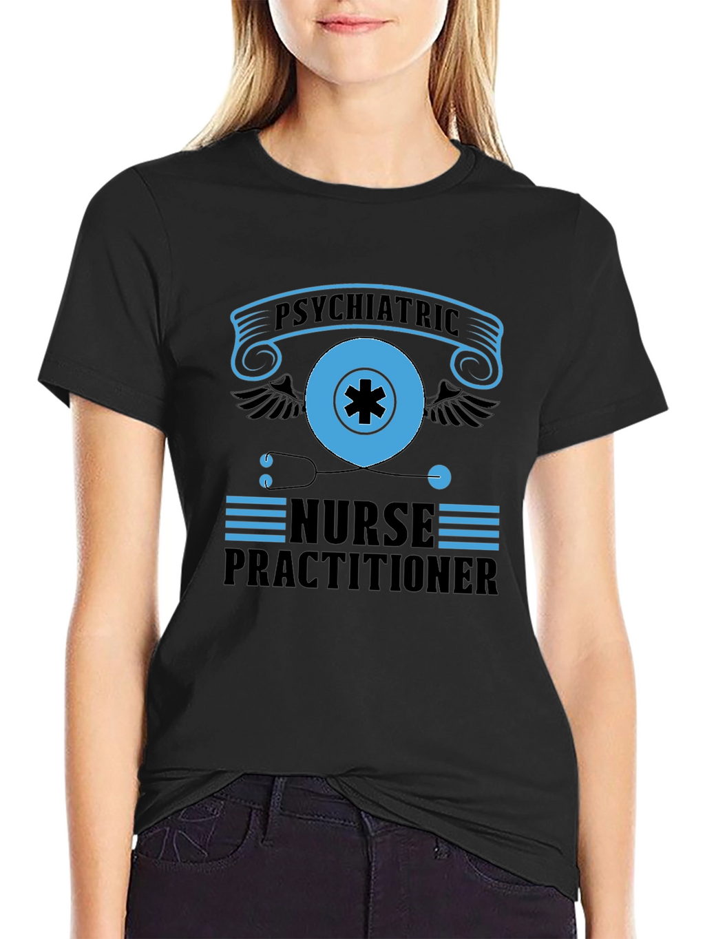 Psychiatric Nurse Practitioner Black T-Shirt
