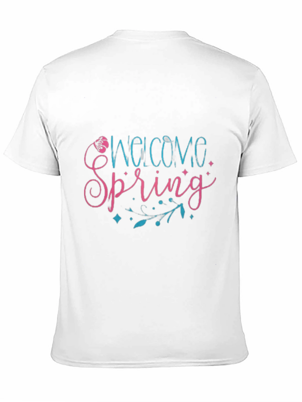Welcome Spring Black Graphic T-Shirt