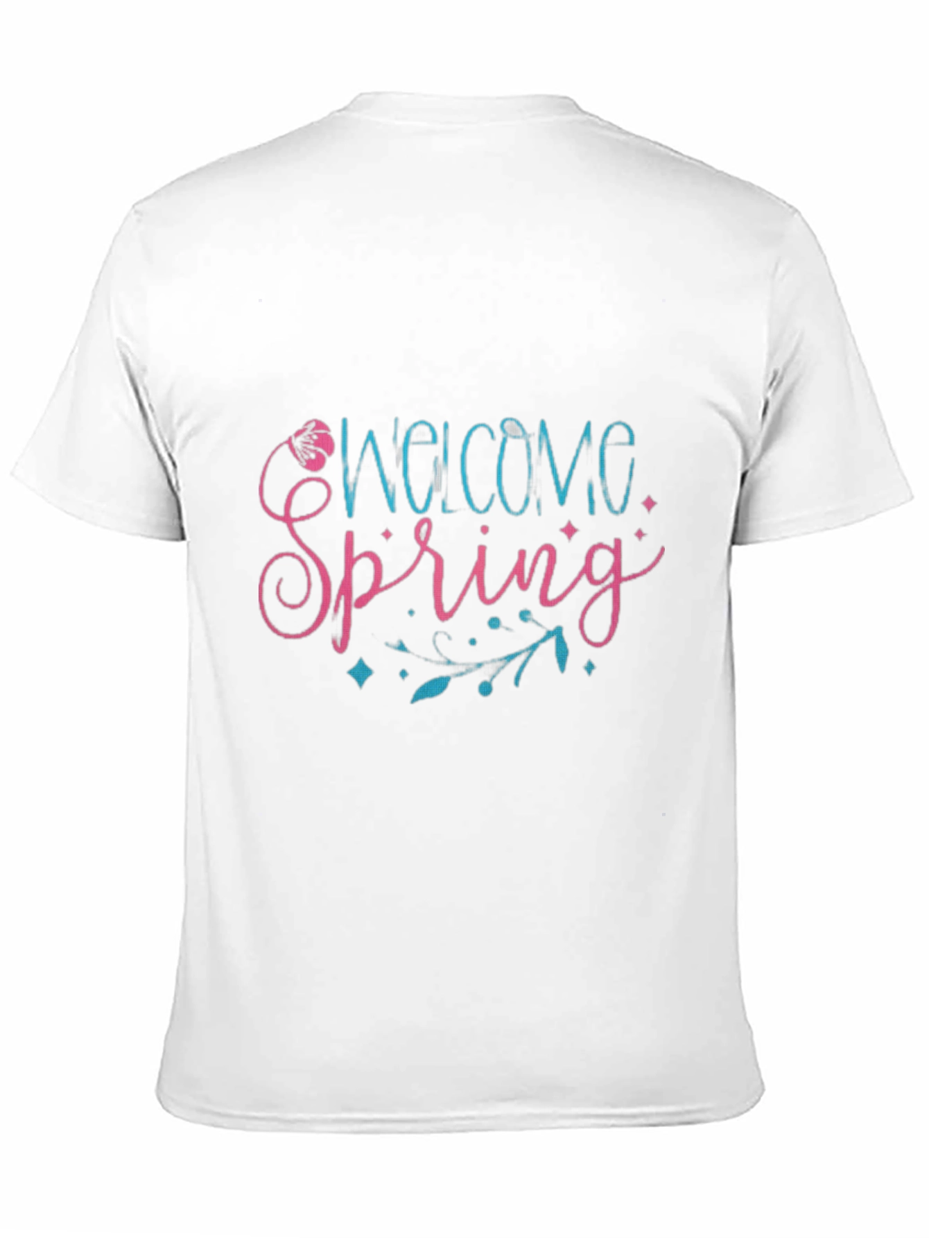 Welcome Spring Black Graphic T-Shirt