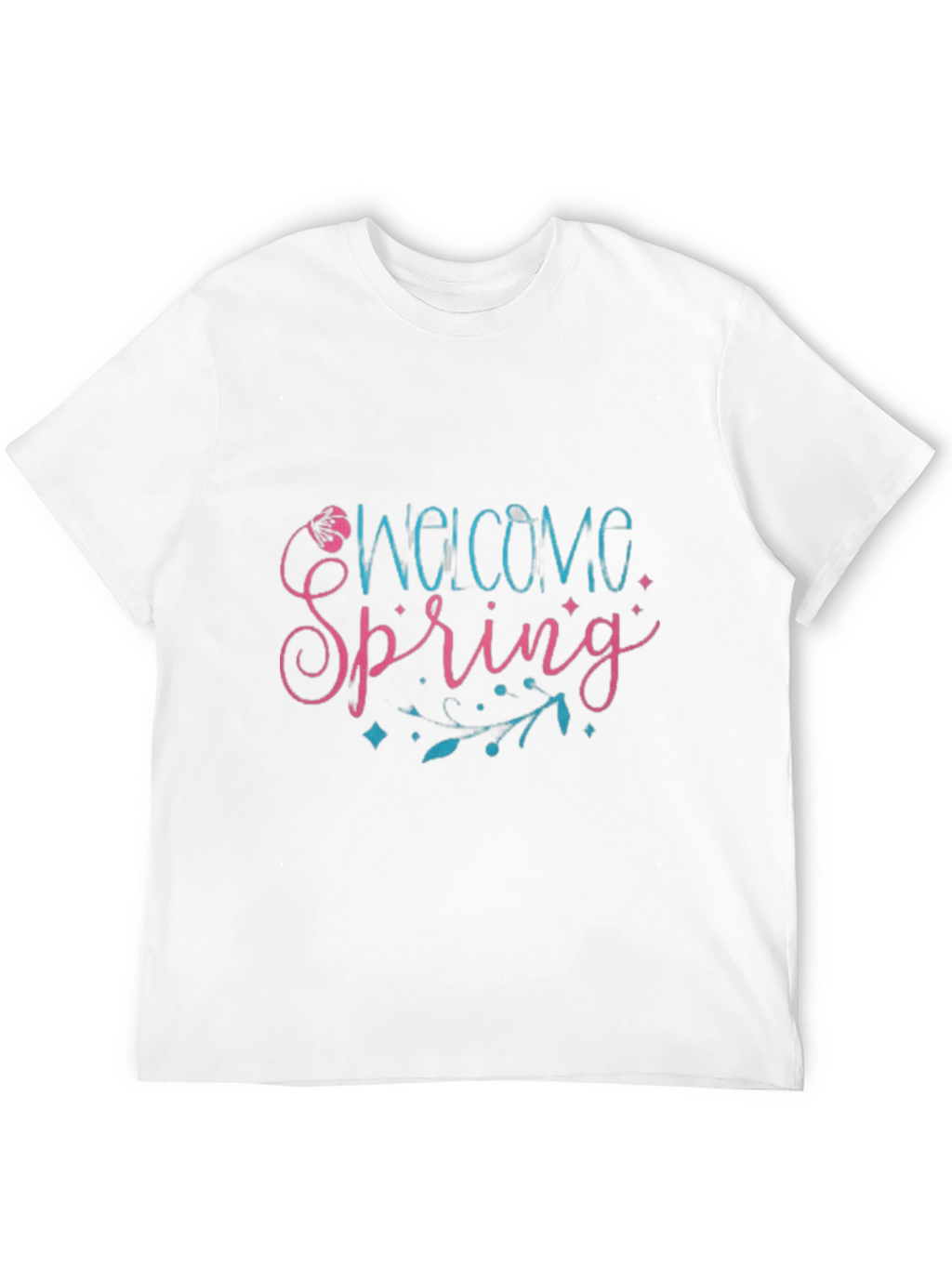 Welcome Spring Black Graphic T-Shirt