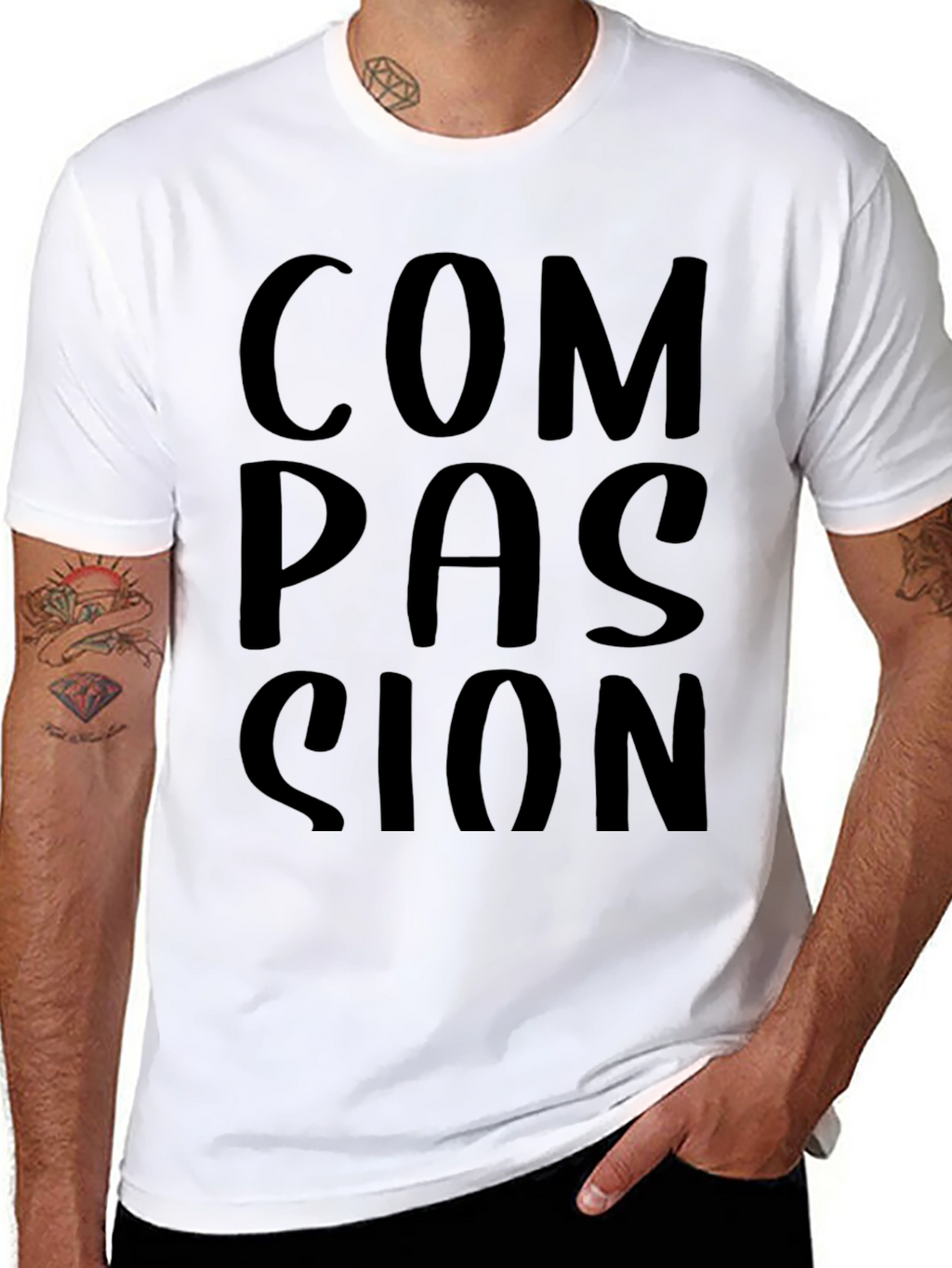 Compassion Graphic Black T-Shirt