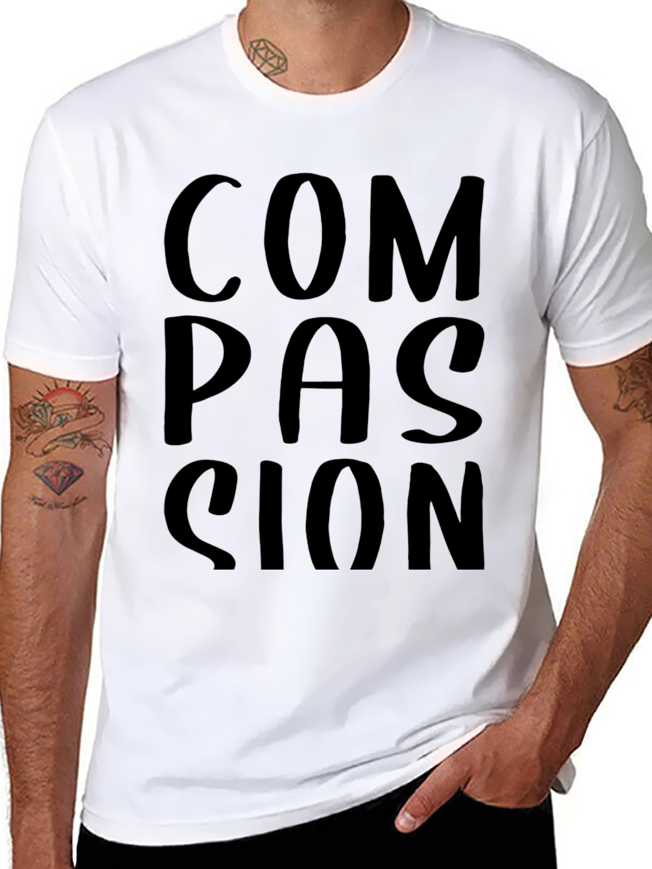 Compassion Graphic Black T-Shirt