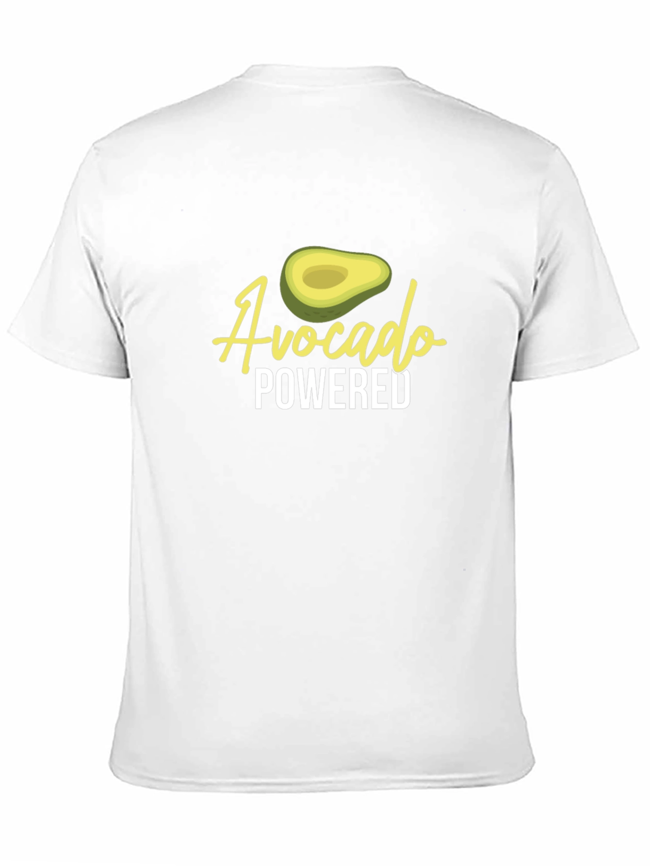 Avocado Powered Graphic Tee - Black Crew Neck T-Shirt