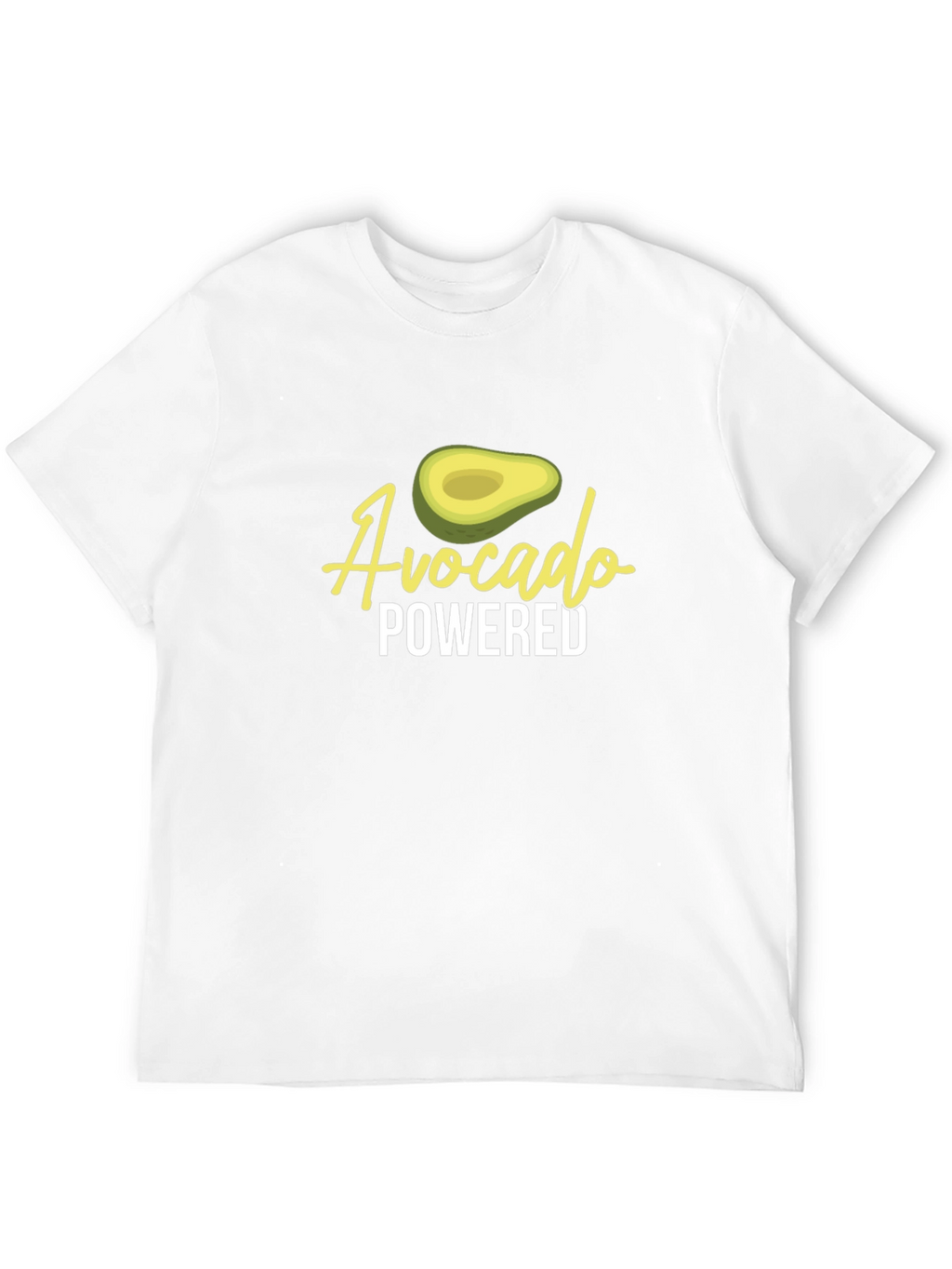 Avocado Powered Graphic Tee - Black Crew Neck T-Shirt